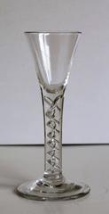 Rare George 11 Wine Drinking Glass Fine Mercury Twist Stem, circa 1750