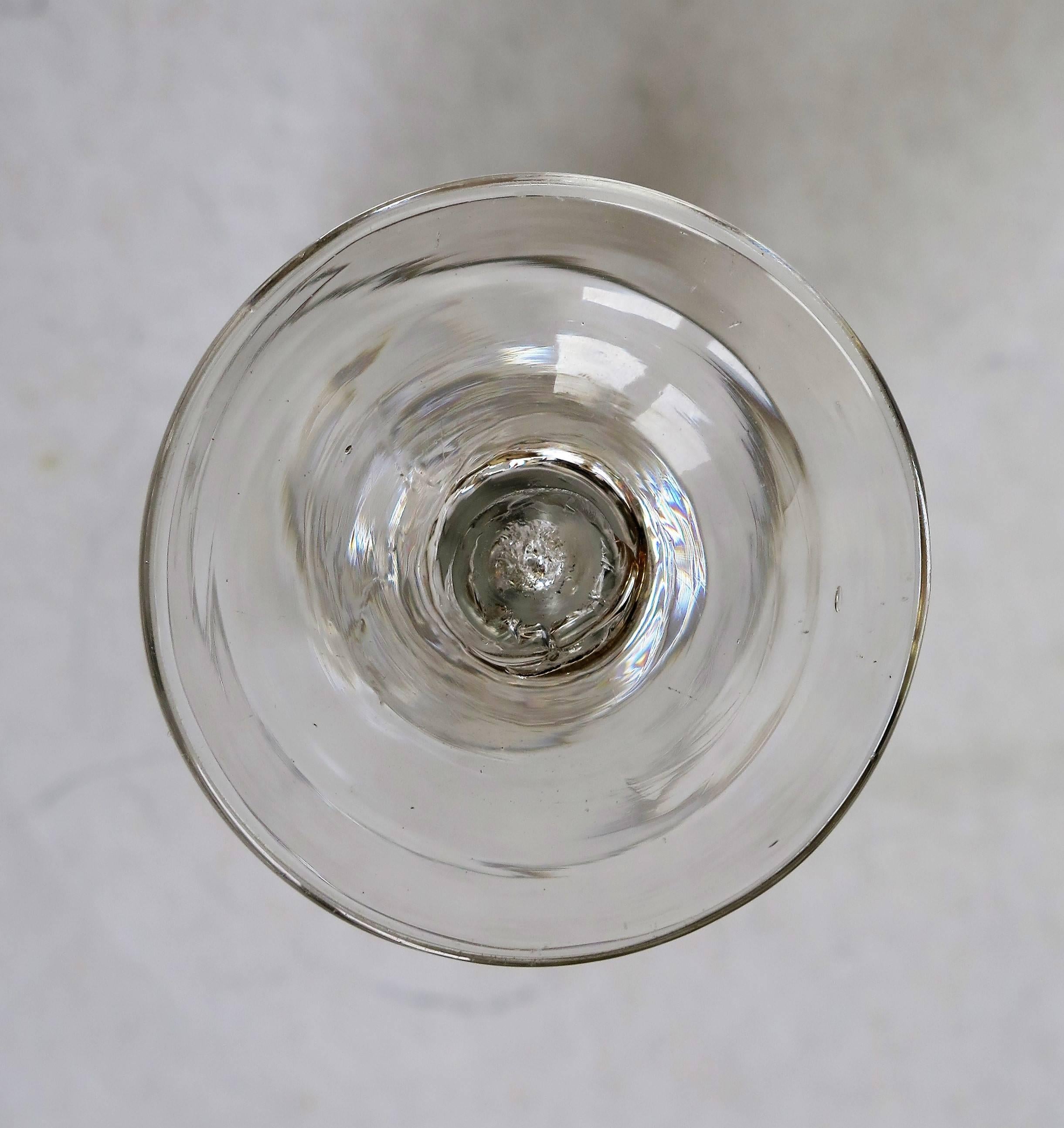 Rare George 11 Wine Drinking Glass Fine Mercury Twist Stem, circa 1750 1
