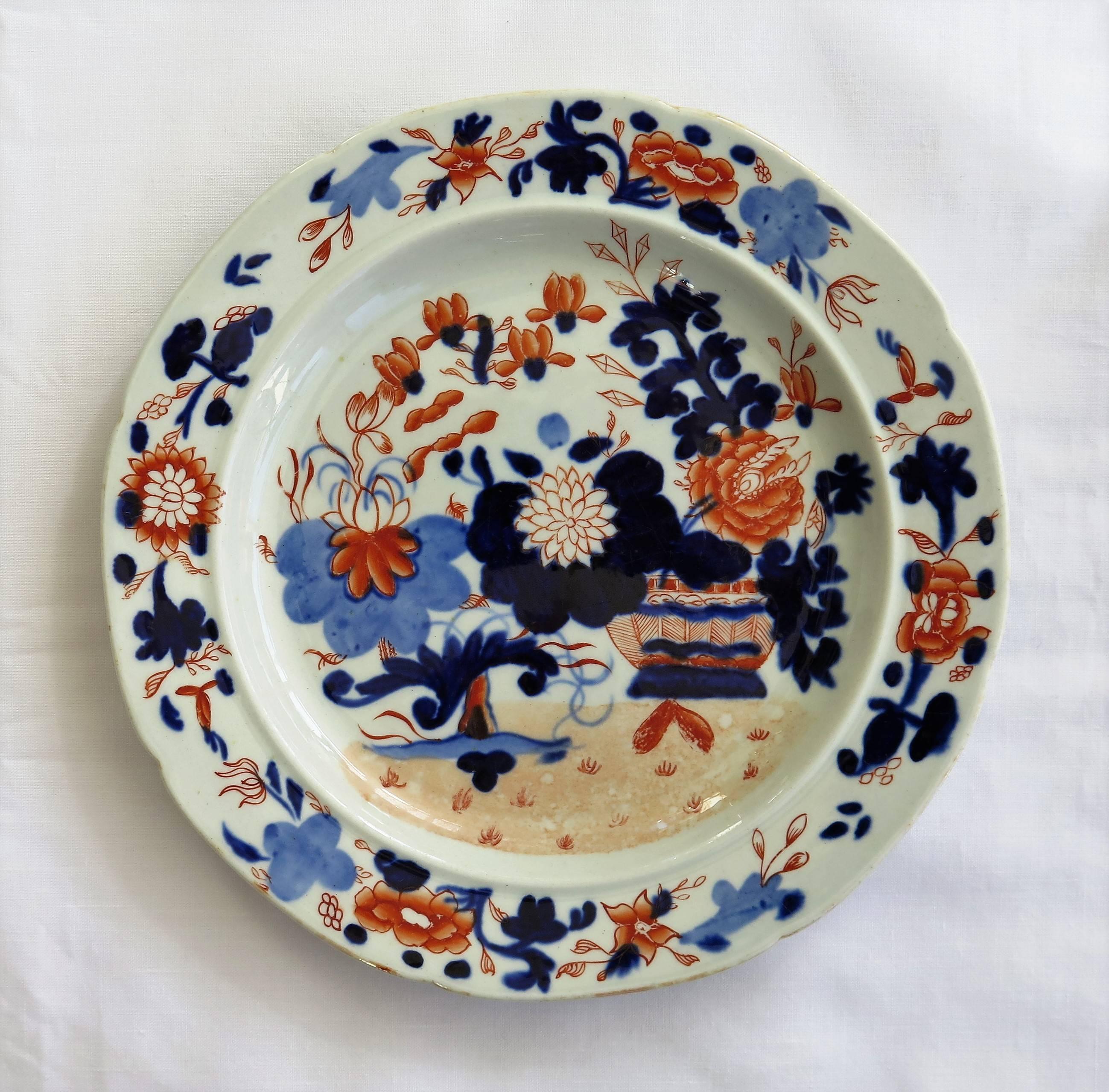 Chinoiserie Early Mason's Ironstone Plates, Harlequin Set of Six, Some Rare Patterns, Ca1815