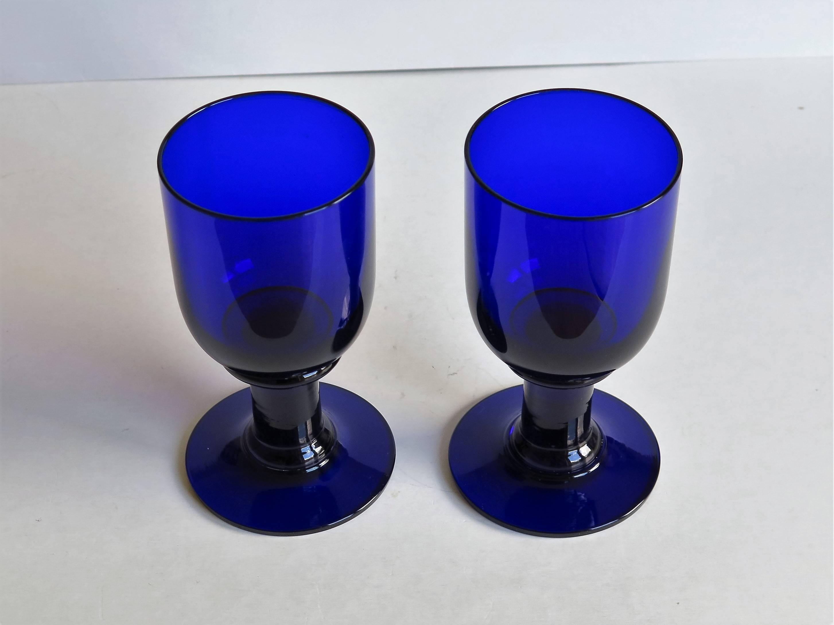 bristol blue wine glasses