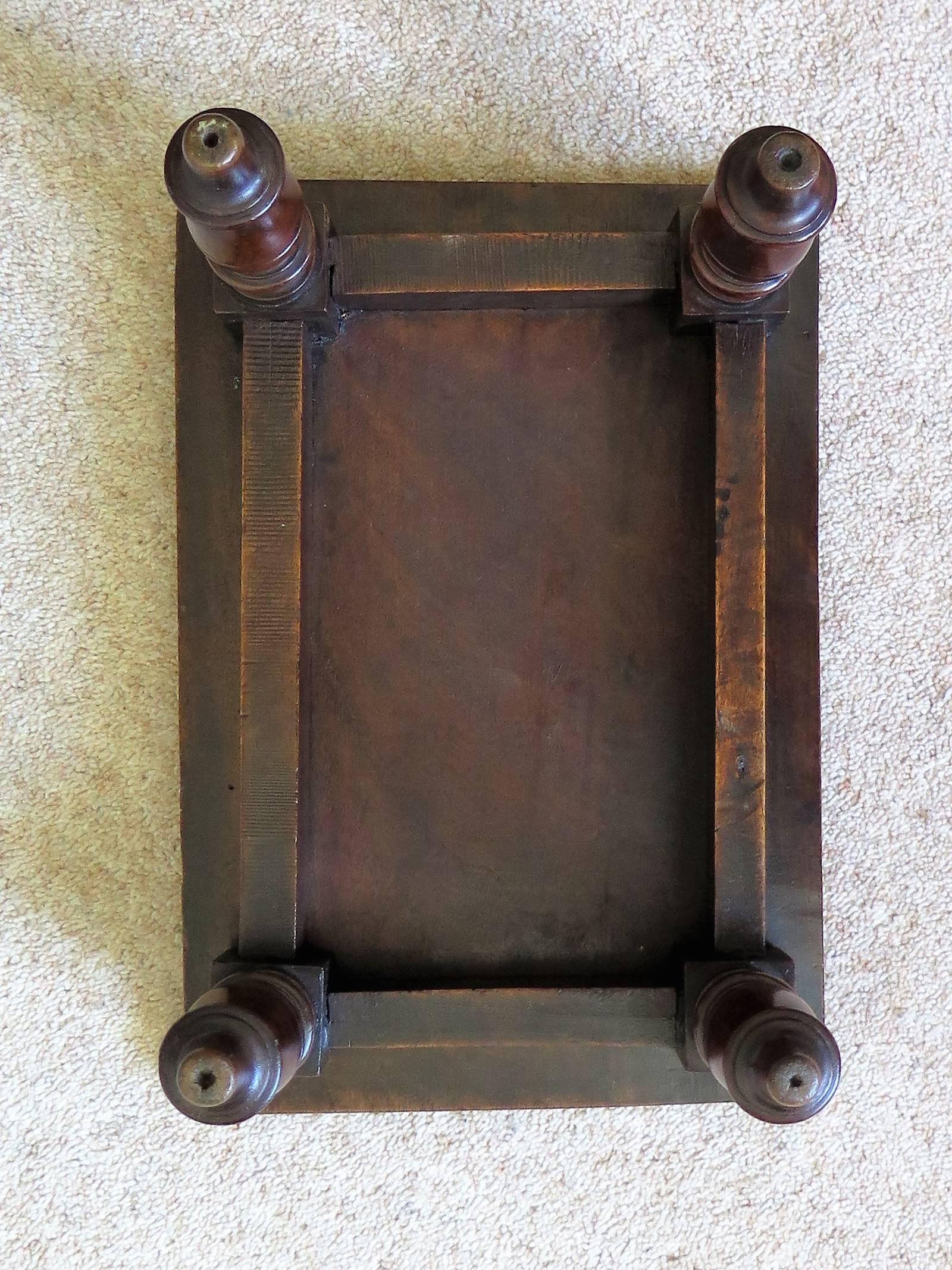 Early Victorian, Low Stand or Stool, Mahogany, Turned Legs, English, circa 1840 1