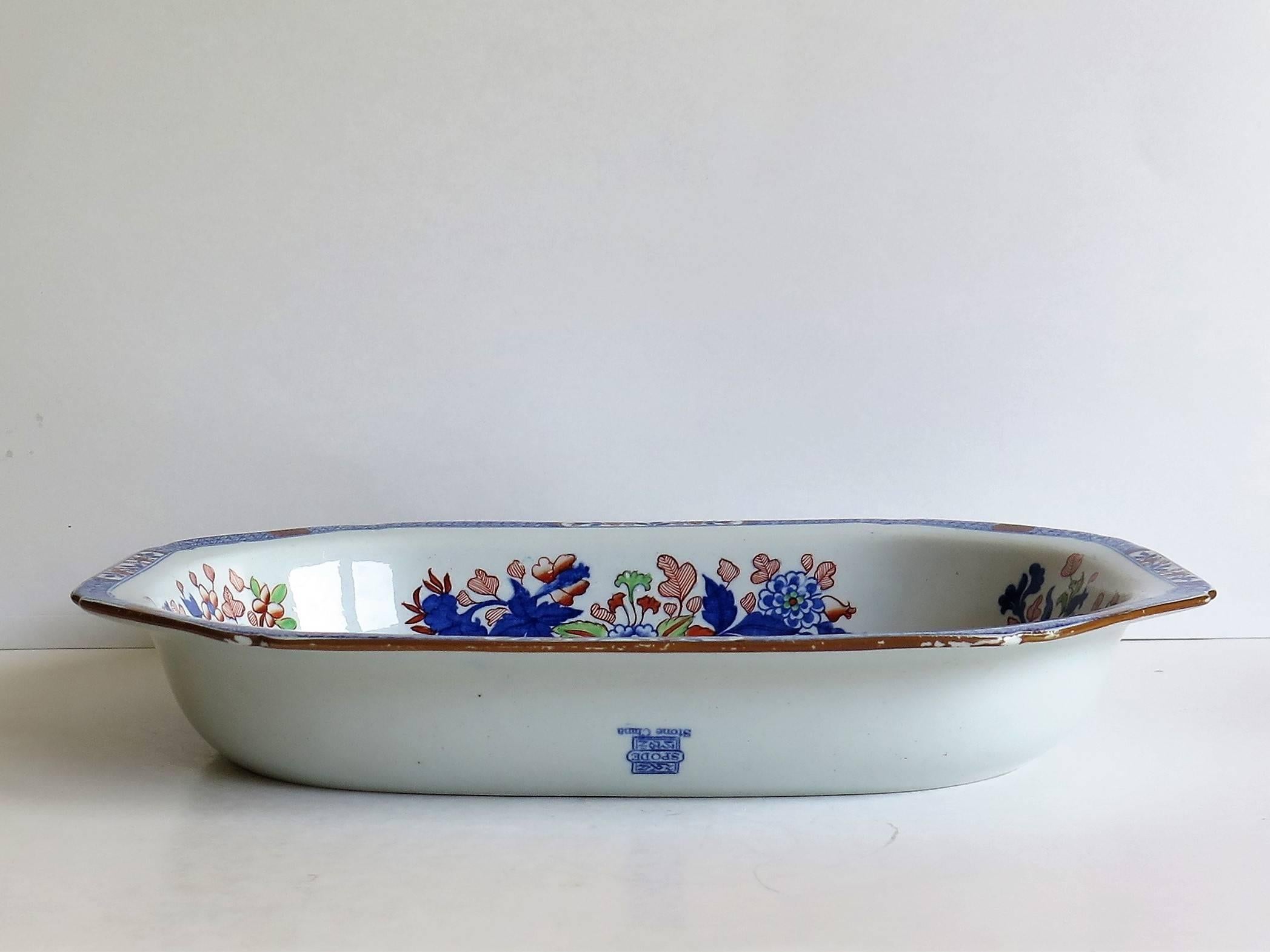 Late Georgian Spode Serving Dish Ironstone Chinoiserie Pattern 2054, Circa 1820 In Good Condition In Lincoln, Lincolnshire
