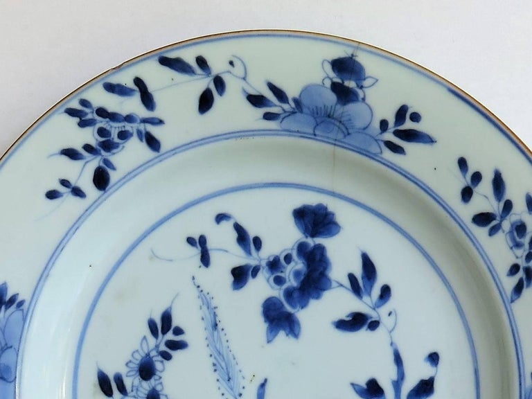 18th Century Chinese Export Porcelain Plate Blue and White, Qing Circa ...