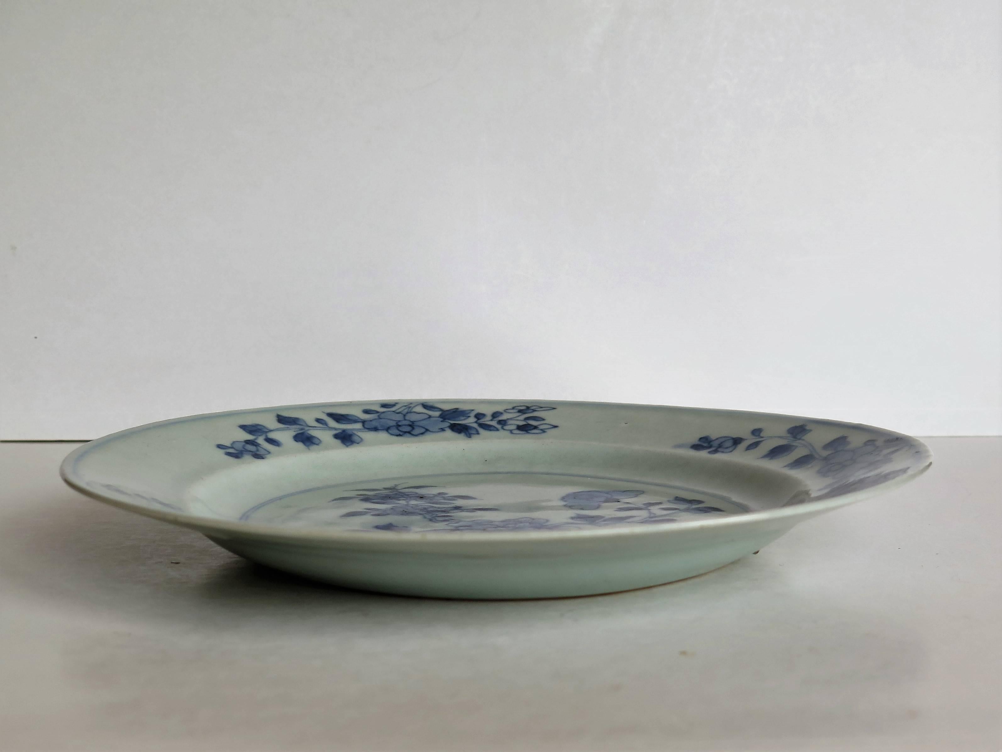 18th Century and Earlier 18th Century Chinese Porcelain Plate Blue and White, Qing Qianlong Circa 1770