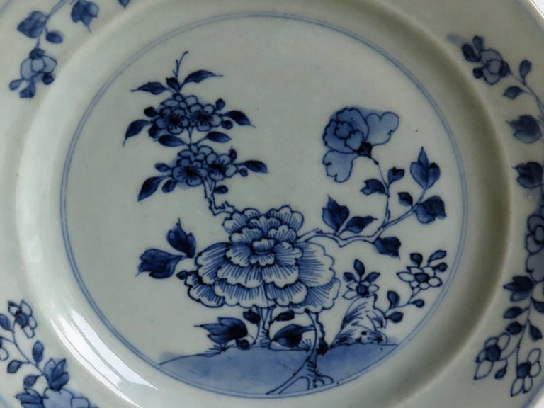 18th Century Chinese Porcelain Plate Blue and White, Qing Qianlong ...