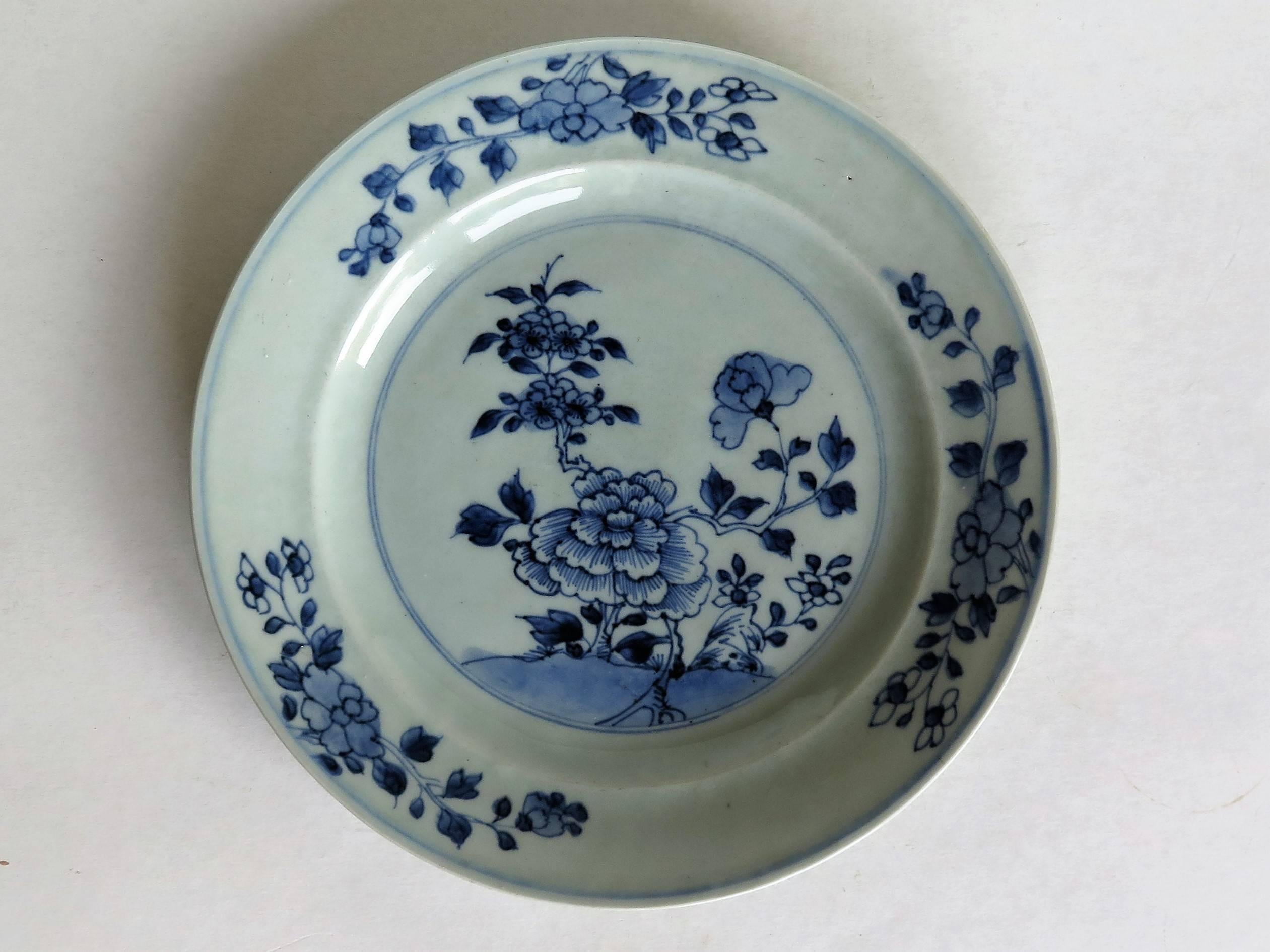 This is a very good Chinese porcelain plate from the Qing dynasty, Qianlong reign, circa 1736-1795.

This plate is finely potted and in excellent condition - which is rare in itself. 

The plate is decorated in varying shades of underglaze blue
