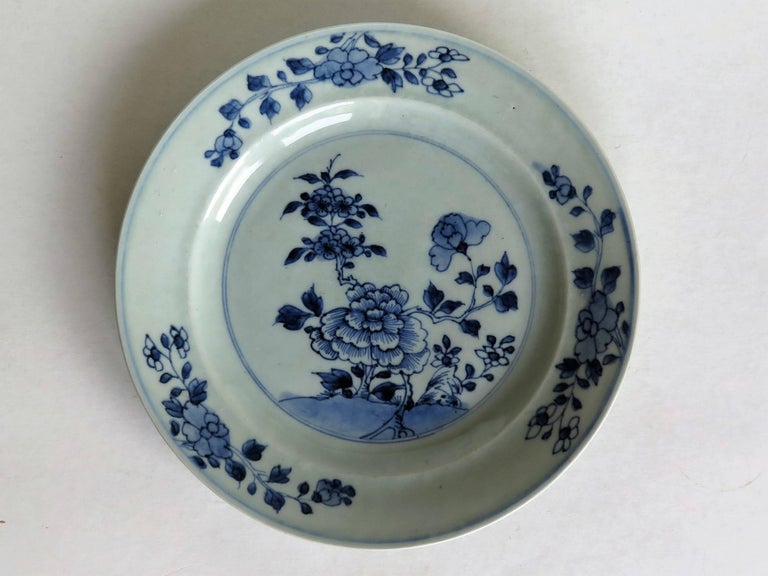 18th Century Chinese Porcelain Plate Blue and White, Qing Qianlong ...