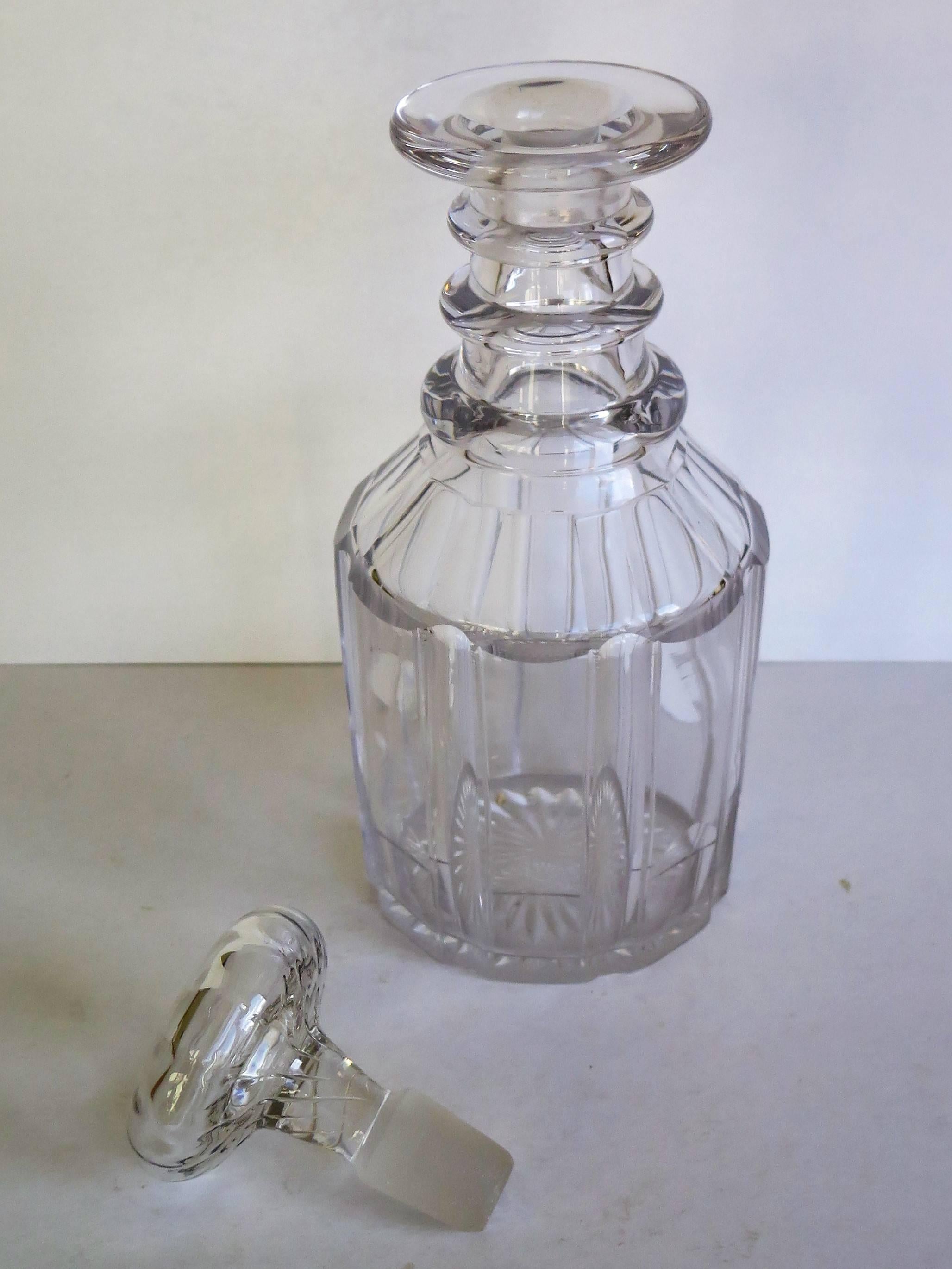 glass fluted neck decanters