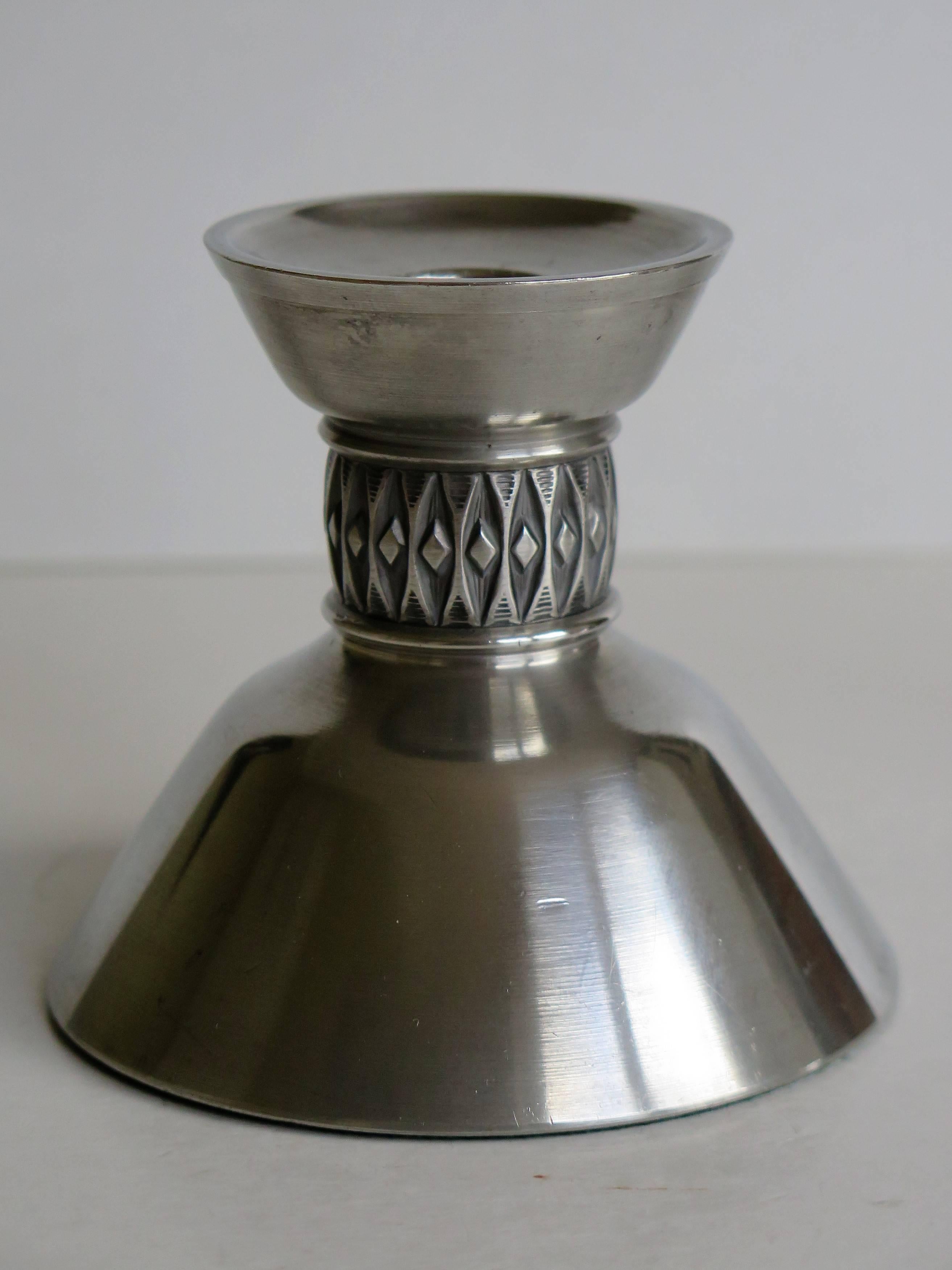 norway pewter candlestick