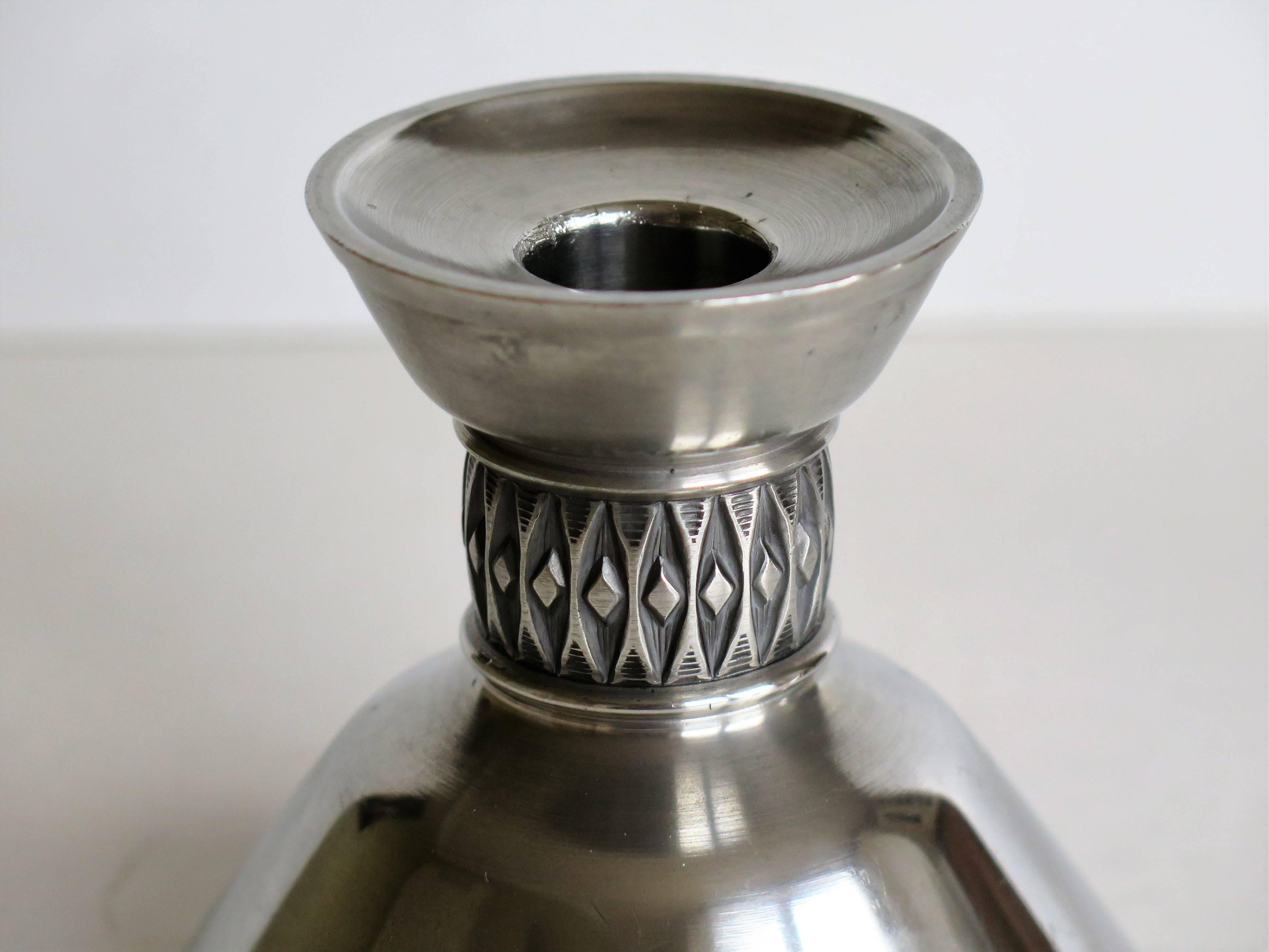 norwegian pewter candle holders
