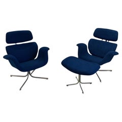 Ensemble de fauteuils et pouf Pierre Paulin, vers 1960, n° PPAUL1