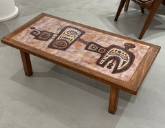 Jacques Poussine Ceramic Coffee Table, circa 1960 N°POUS15