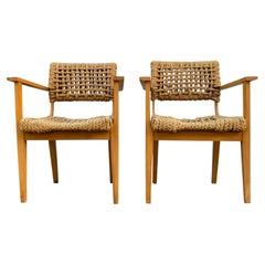 Paire de fauteuils « Bridge » signés Adrien et Frida Audoux-Minnet, vers 1950-1960