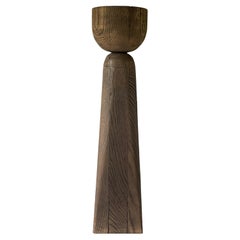 Chalice Vase Burnt Iroko Wood - Arno Declercq