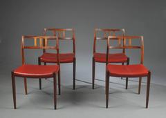 Set of 4 rosewood dining chairs by Niels Otto Moller