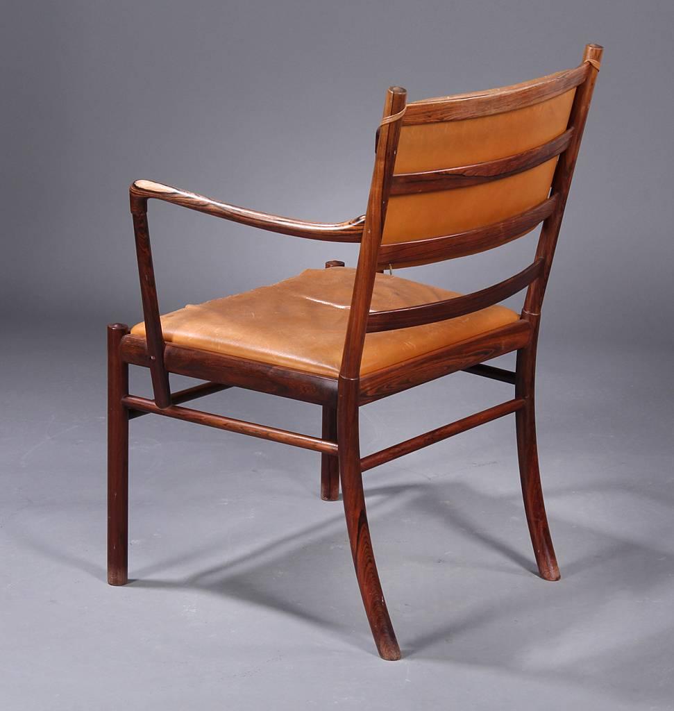 Scandinavian Modern Ole Wanscher Colonial Desk Chair of Rosewood For Sale