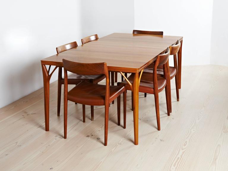 Solid Teak Dining Table Handmade In Style Of 1950s Danish Design For Scandinavian Modern Solid Teak Dining Table Handmade In Style Of 1950s Danish Design For