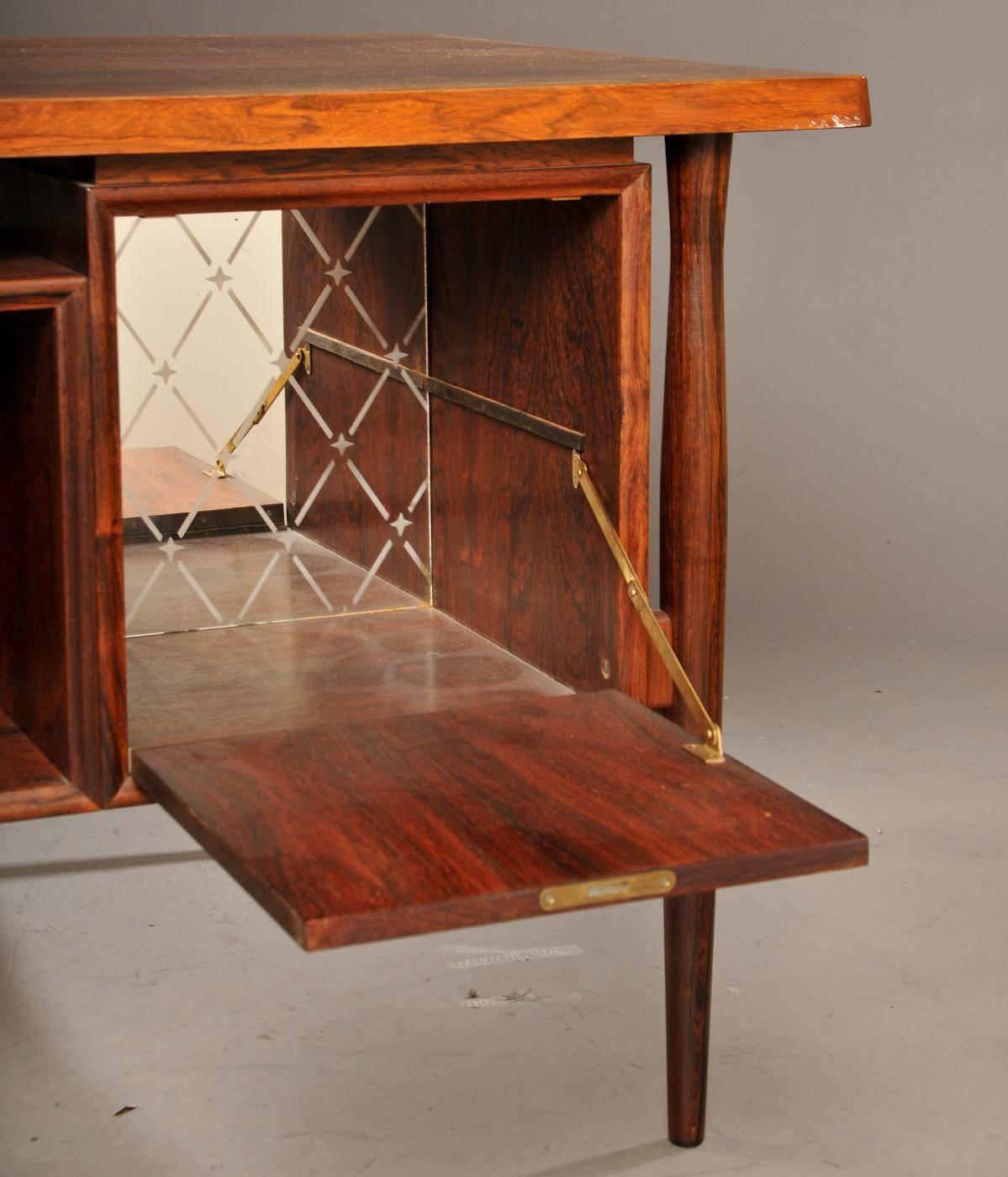 20th Century Danish Rosewood Desk Made During 1960s For Sale