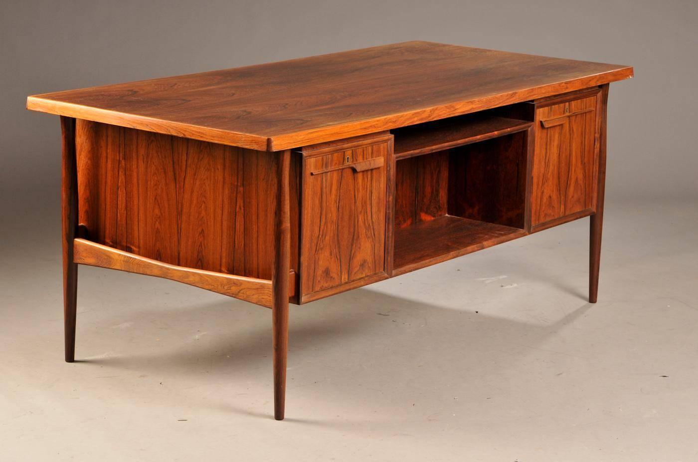 Danish Rosewood Desk Made During 1960s For Sale 1