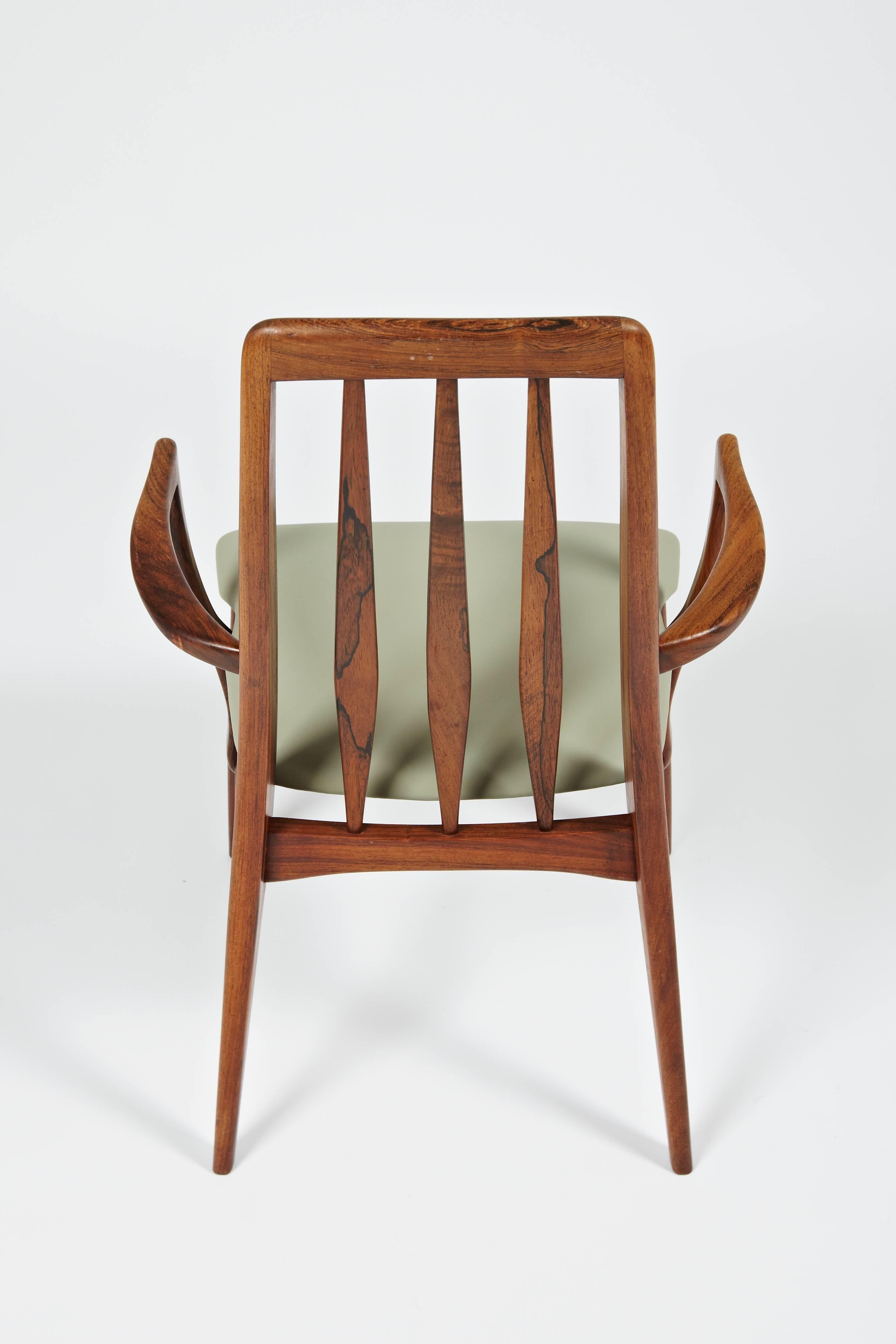 Niels Kofoed Rosewood Dining Chair with Arms, circa 1964 For Sale 3