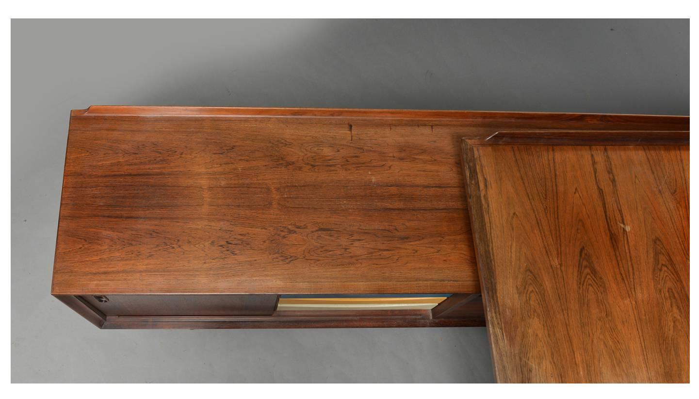 Arne Vodder Rosewood Desk and Sideboard Made by Sibast, circa 1960 For Sale 1