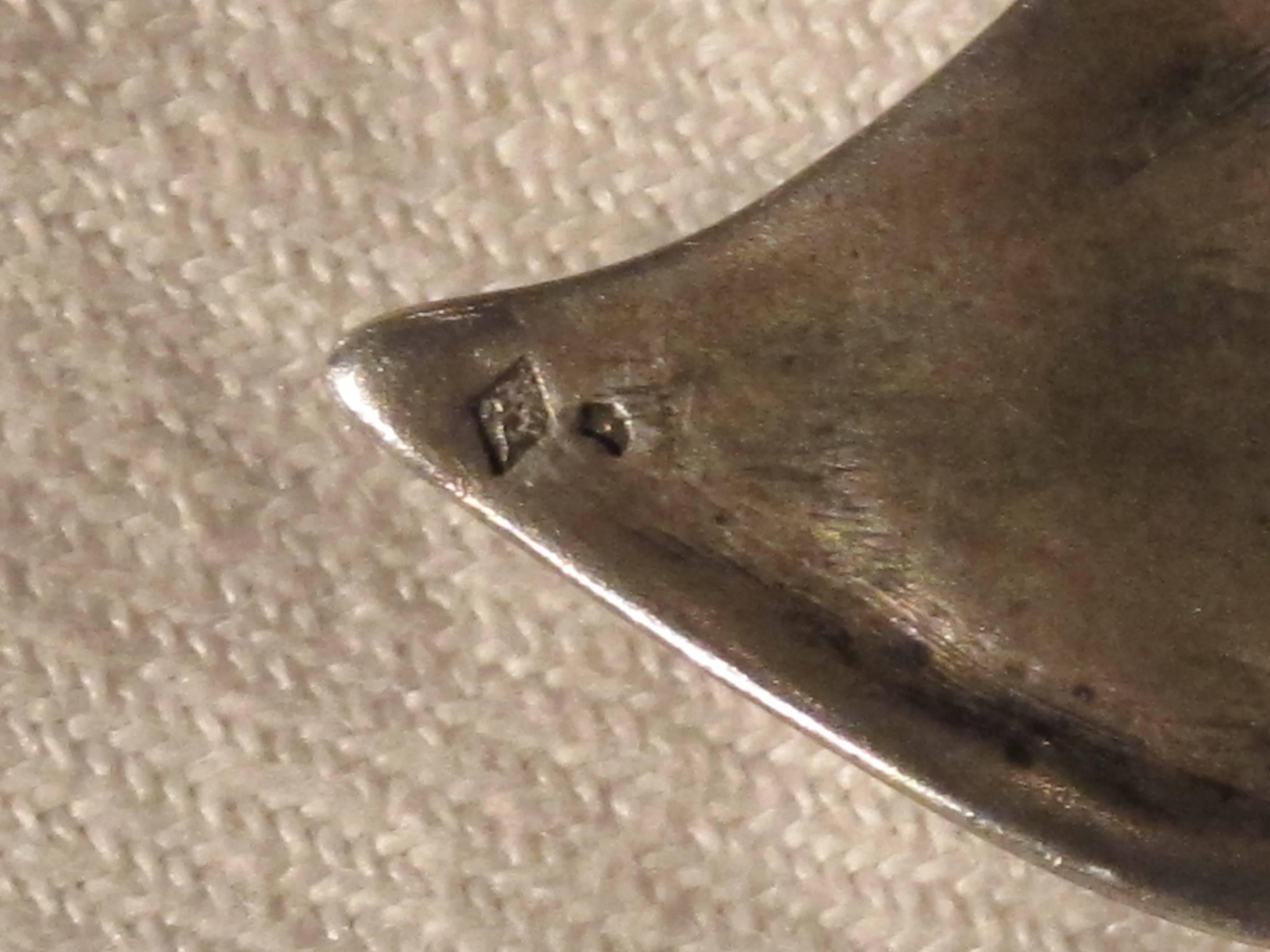 Early 20th Century Silver Art Nouveau Buckle in the Form of a Bat by Ferdinand Erhart, 1908 For Sale