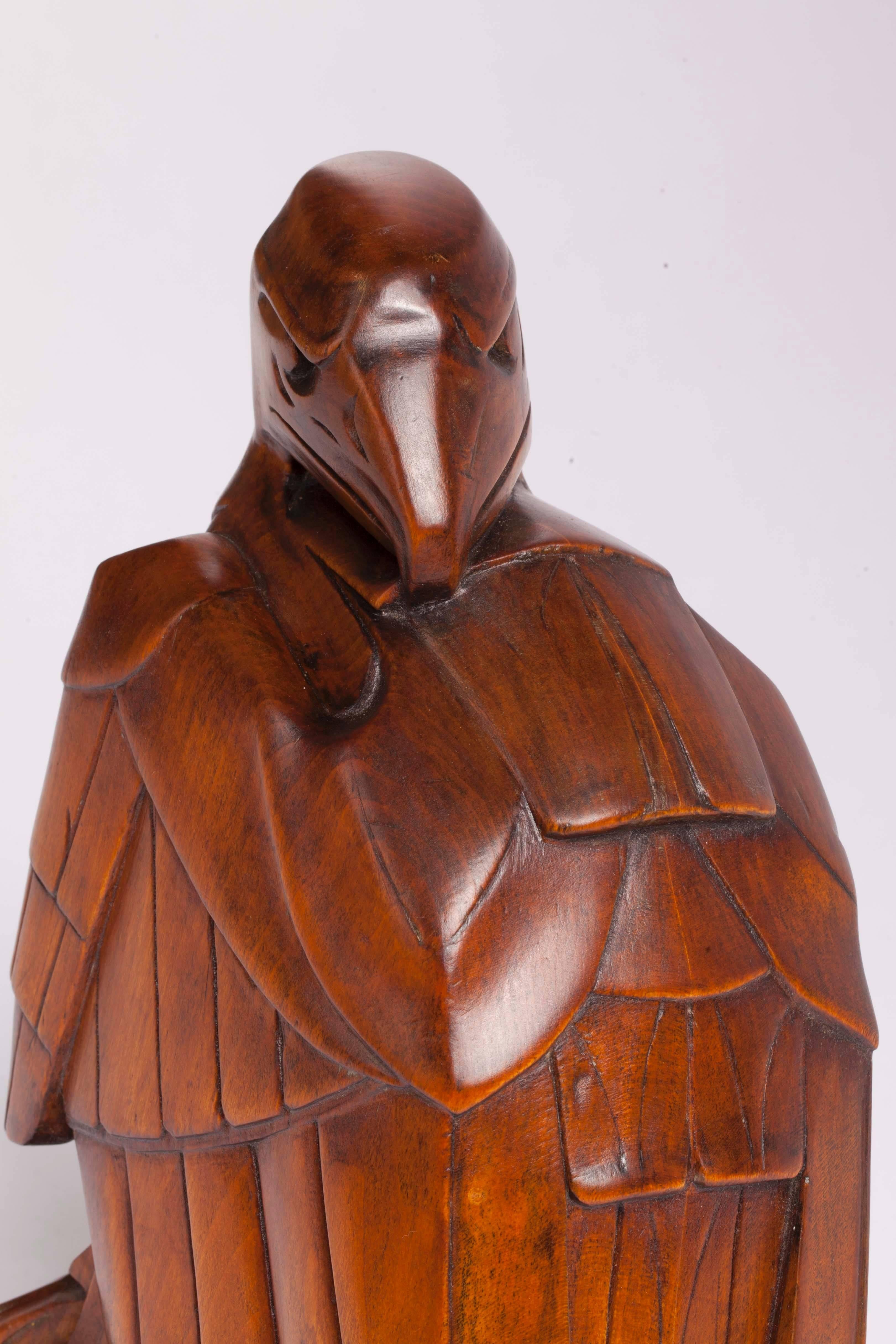 Carved Limewood Sculpture of an Eagle by Jan Altorf, 1915