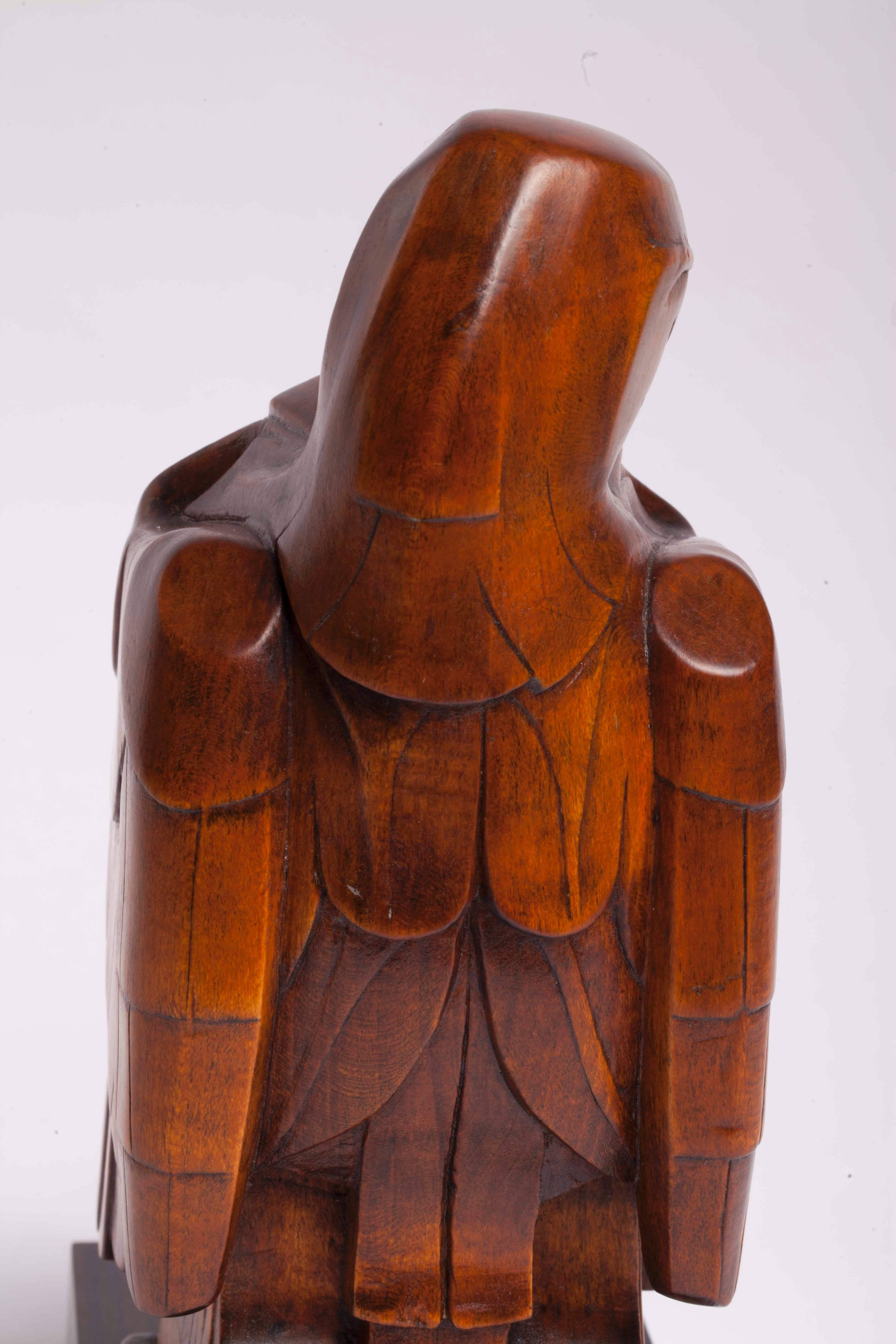 Limewood Sculpture of an Eagle by Jan Altorf, 1915 In Excellent Condition In Amstelveen, NL