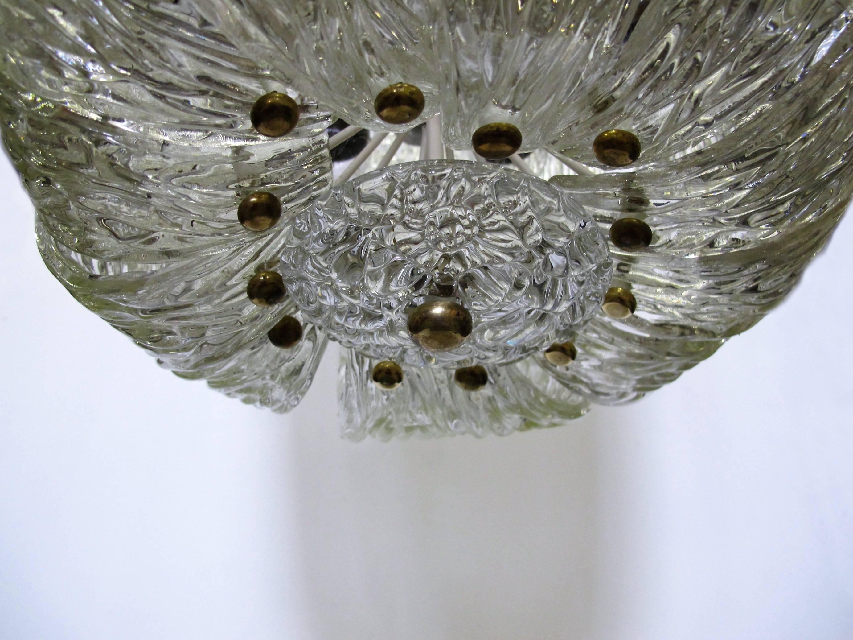 Kalmar Crystal Glass Chandelier by J.T. Kalmar, Vienna, 1950s In Excellent Condition For Sale In Amstelveen, NL