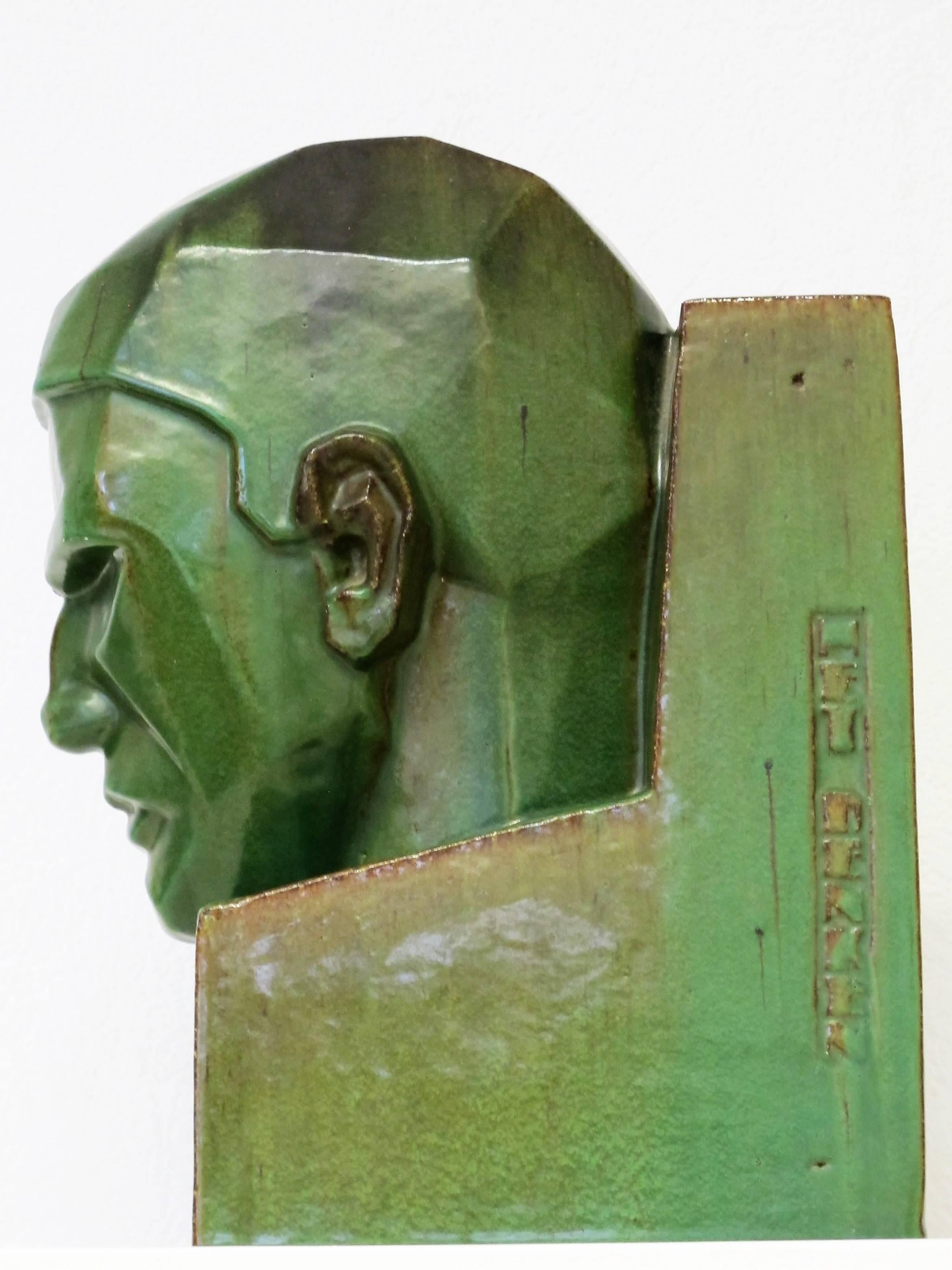 Dutch Art Deco Sculpture 'Thinking' ('Het Denken') by Willem Coenraad Brouwer