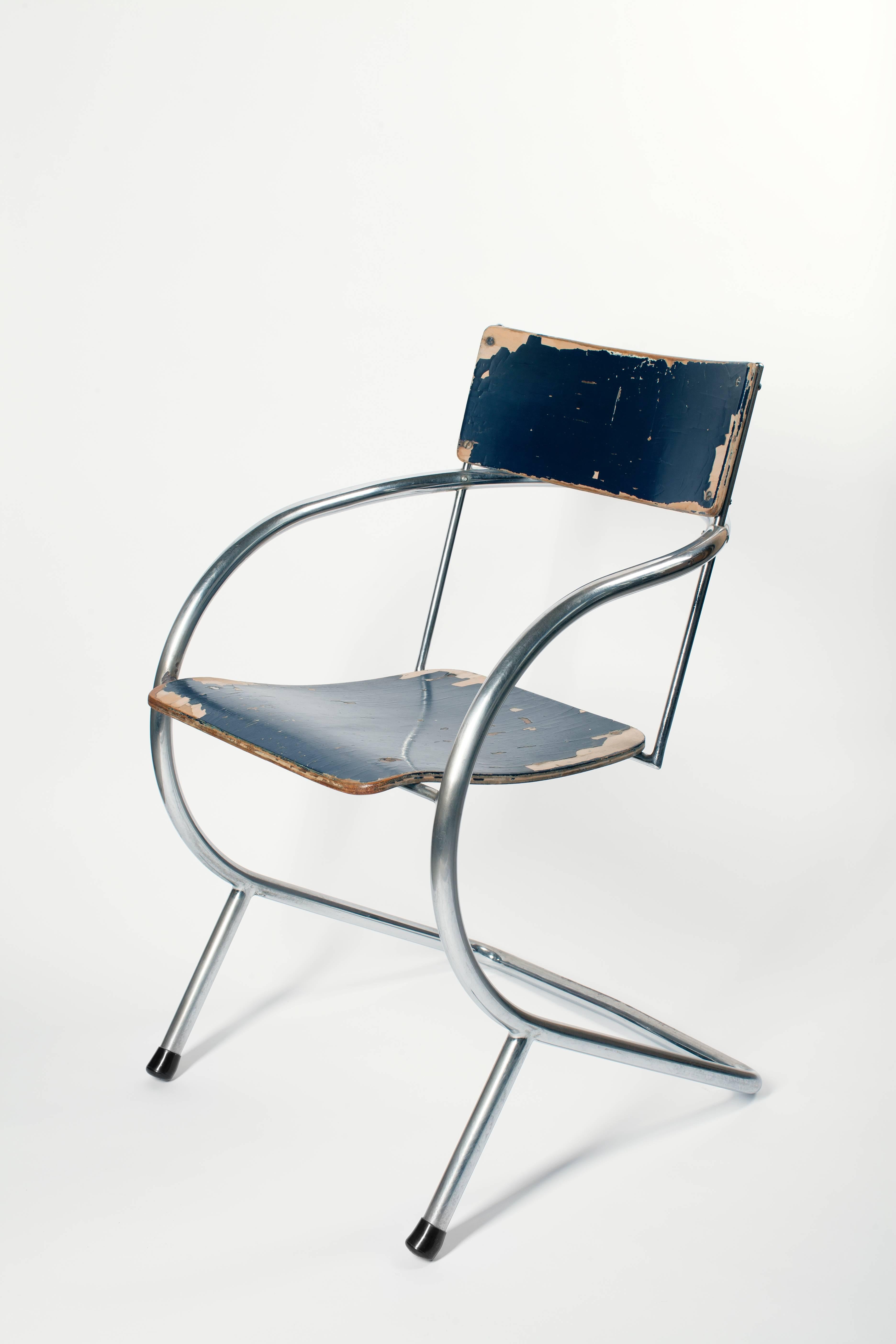 Stainless Steel Paul Schuitema and D3, Chrome-Plated Chair Model 32, 1932 For Sale