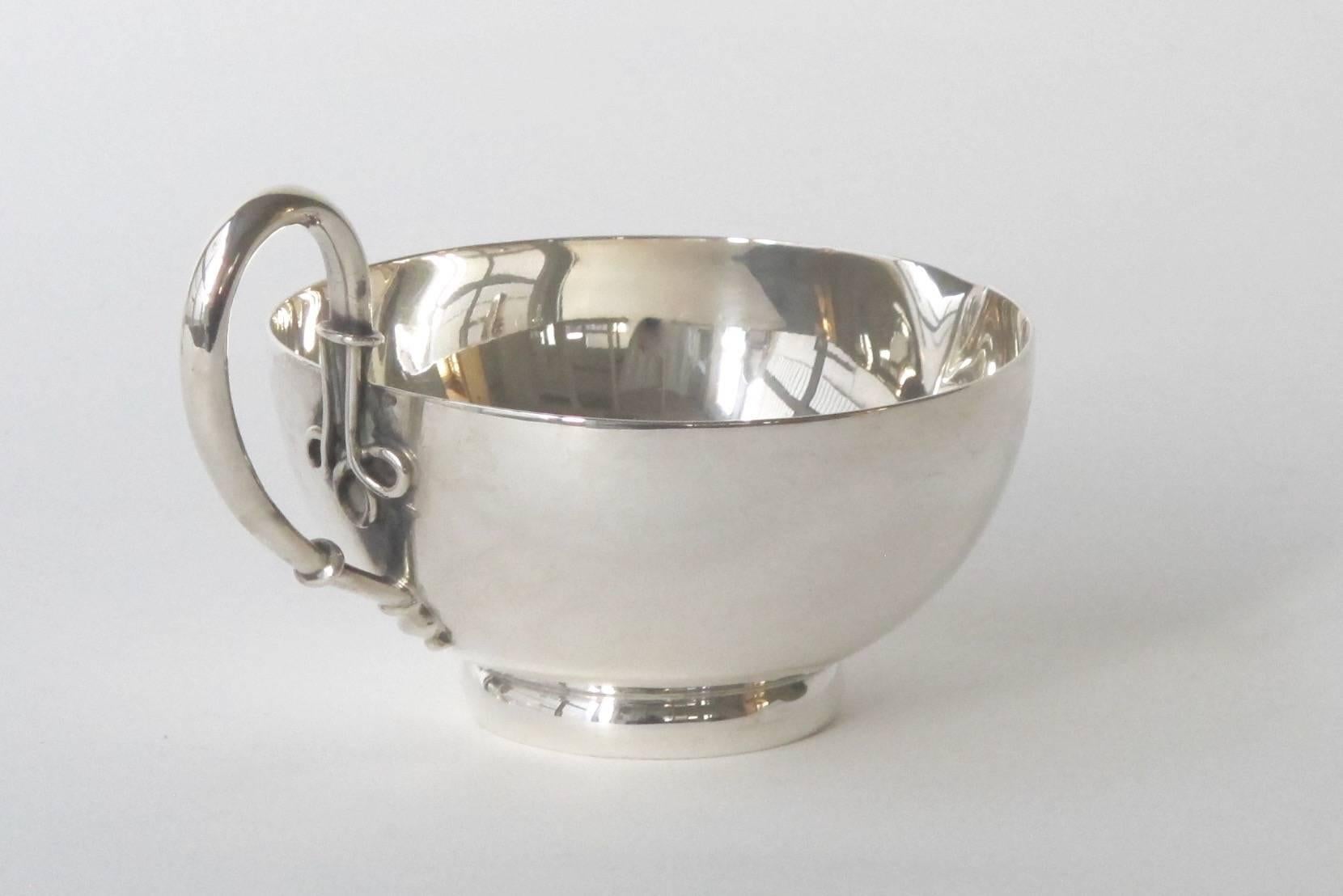 Four-Piece Sterling Silver Teaset, Koch & Bergfeld for Roelof Citroen 1