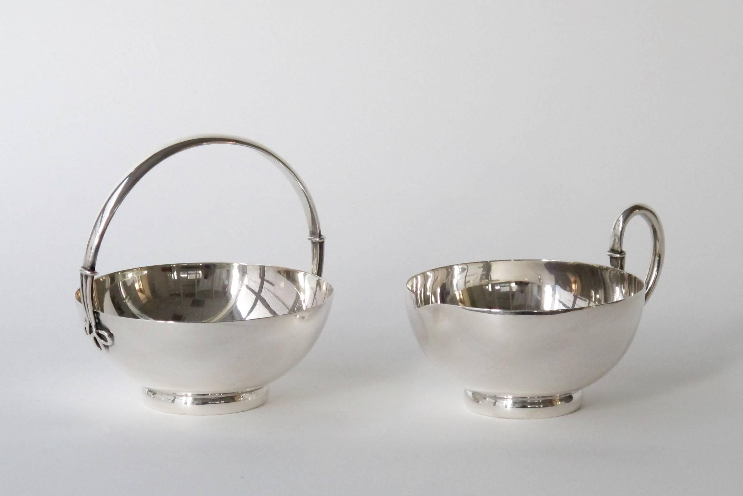 Four-Piece Sterling Silver Teaset, Koch & Bergfeld for Roelof Citroen In Excellent Condition In Amstelveen, NL