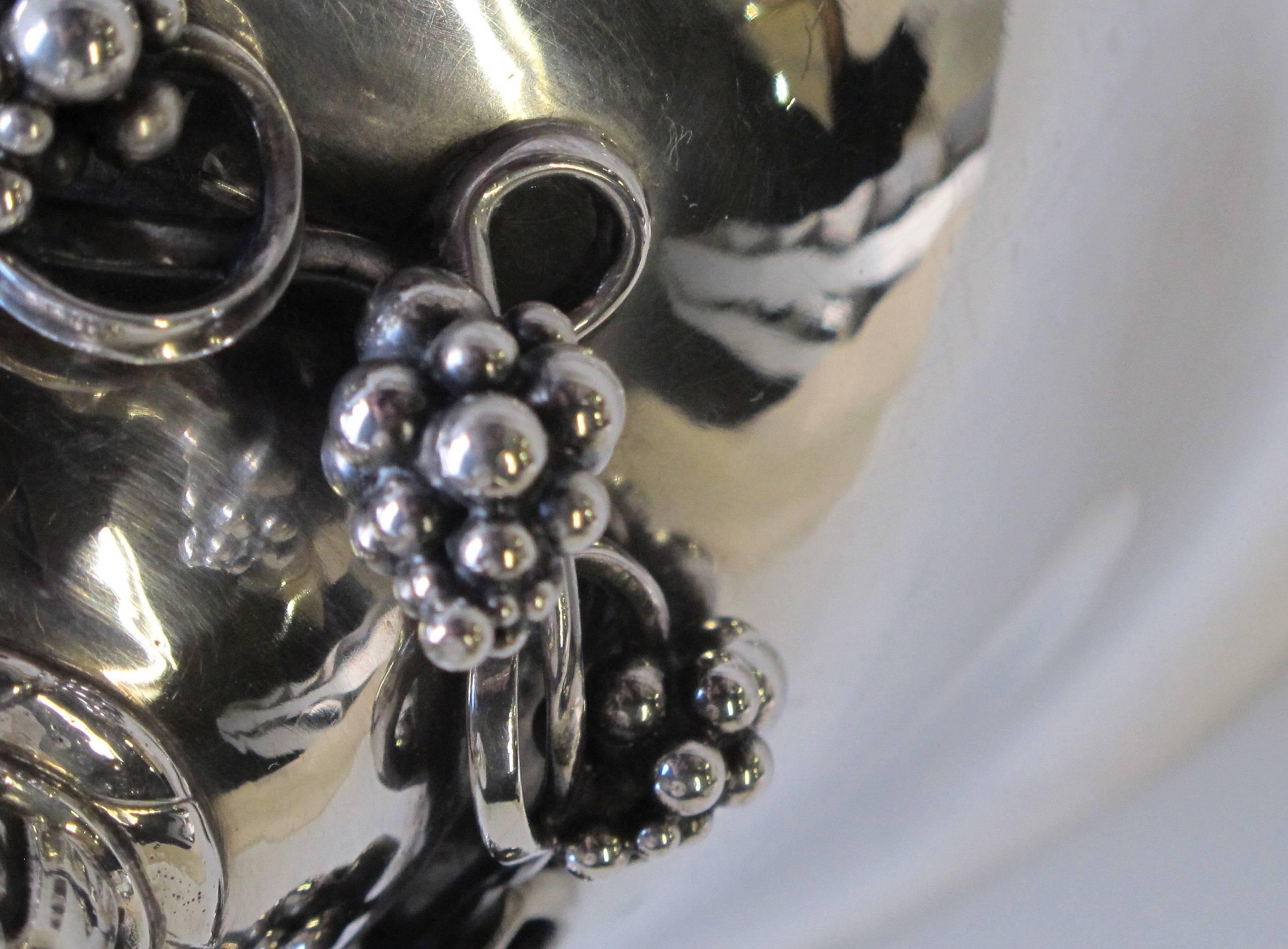 Danish Sterling Silver Tazza, Designed by Georg Jensen in 1918, Executed 1925-1932 For Sale