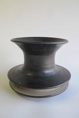 Dutch Avant-Garde Pottery, Bronze Glazed Stoneware Vase by Jan van der Vaart