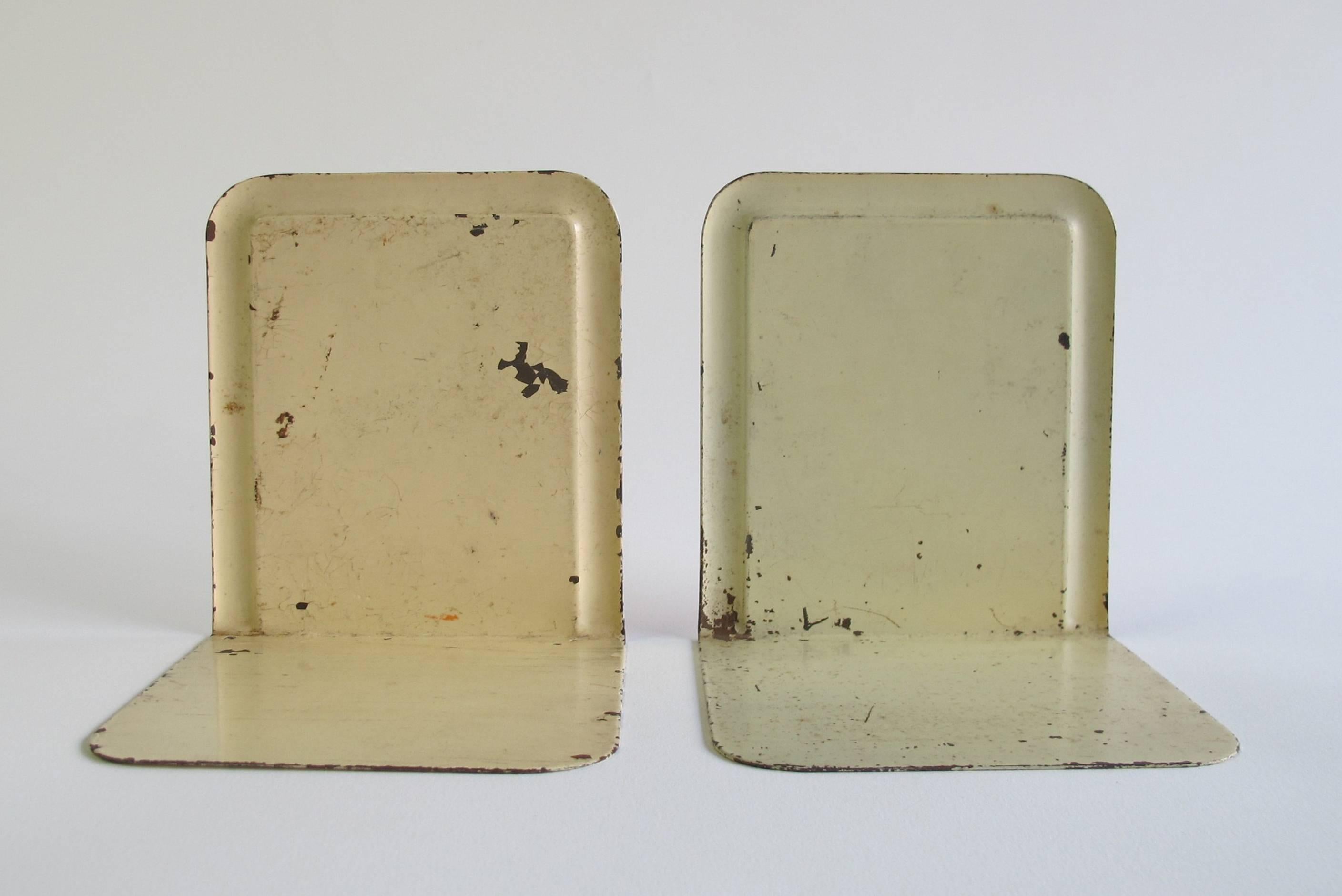 Modern Metal Bookends by Marianne Brand for Ruppel, Germany, 1930s For Sale