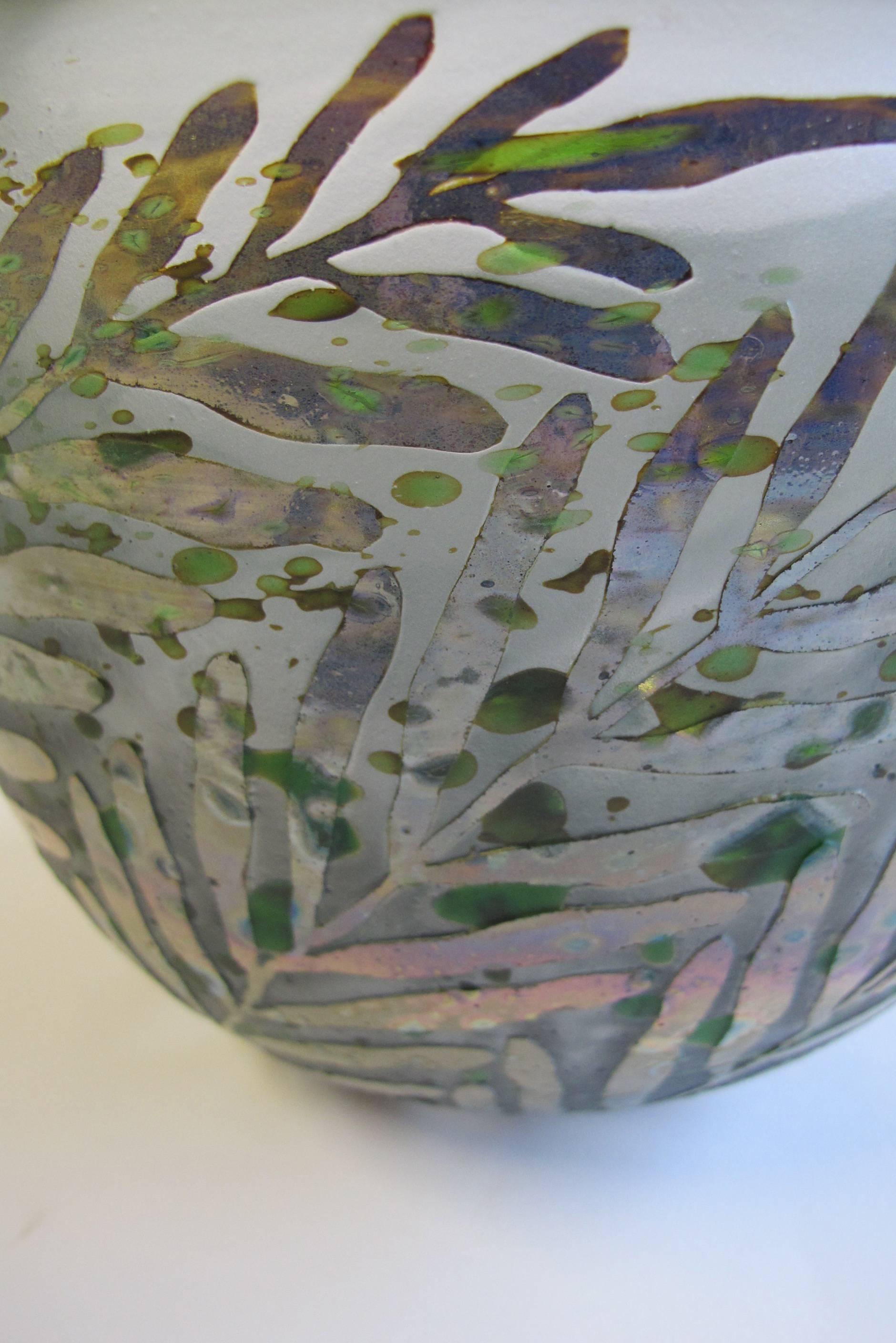 Finnish Design Glass Vase by Heikki Orvola for Nuutajärvi Notsjo In Excellent Condition For Sale In Amstelveen, NL