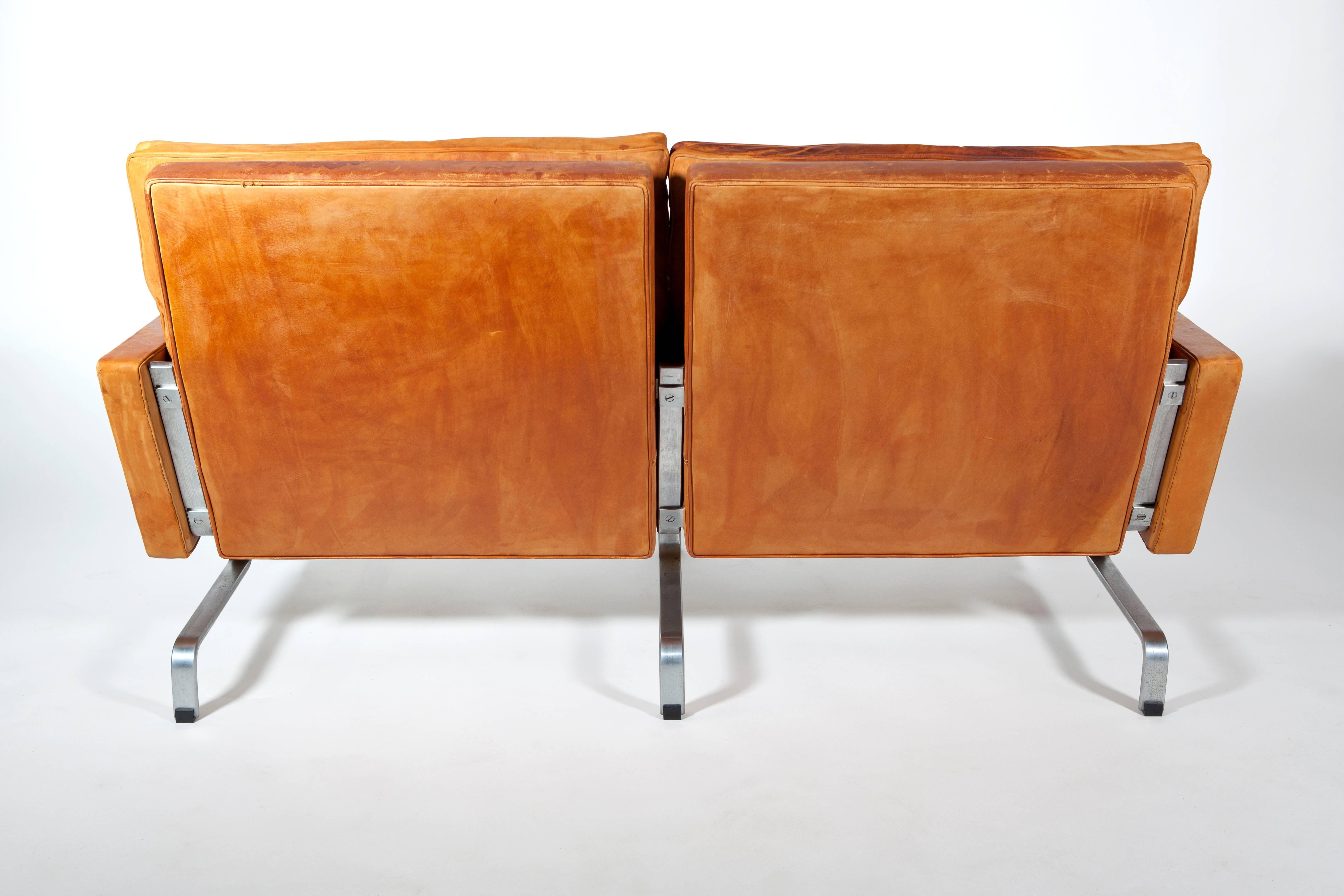 Mid-20th Century Poul Kjaerholm, Leather Sofa, Executed by E. Kold Christensen, circa 1958 For Sale