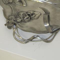 Art Nouveau Pewter Dish by Achille Gamba