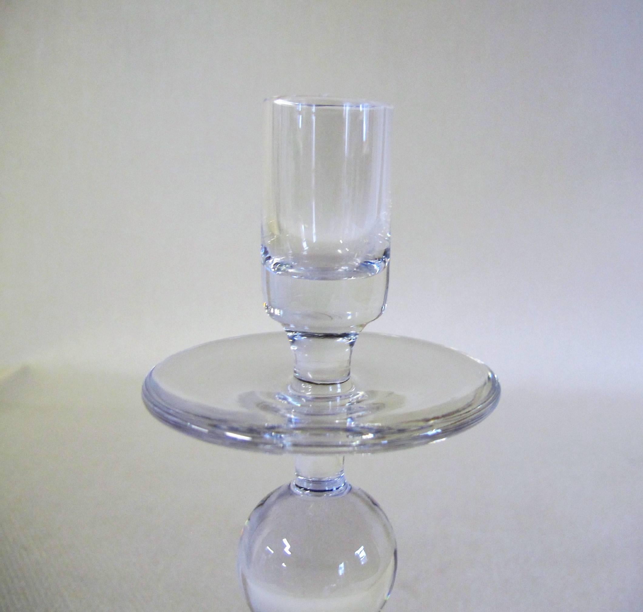 Mid-Century Modern Crystal Candleholder, Designed by A. D. Copier for Royal Leerdam, 1963