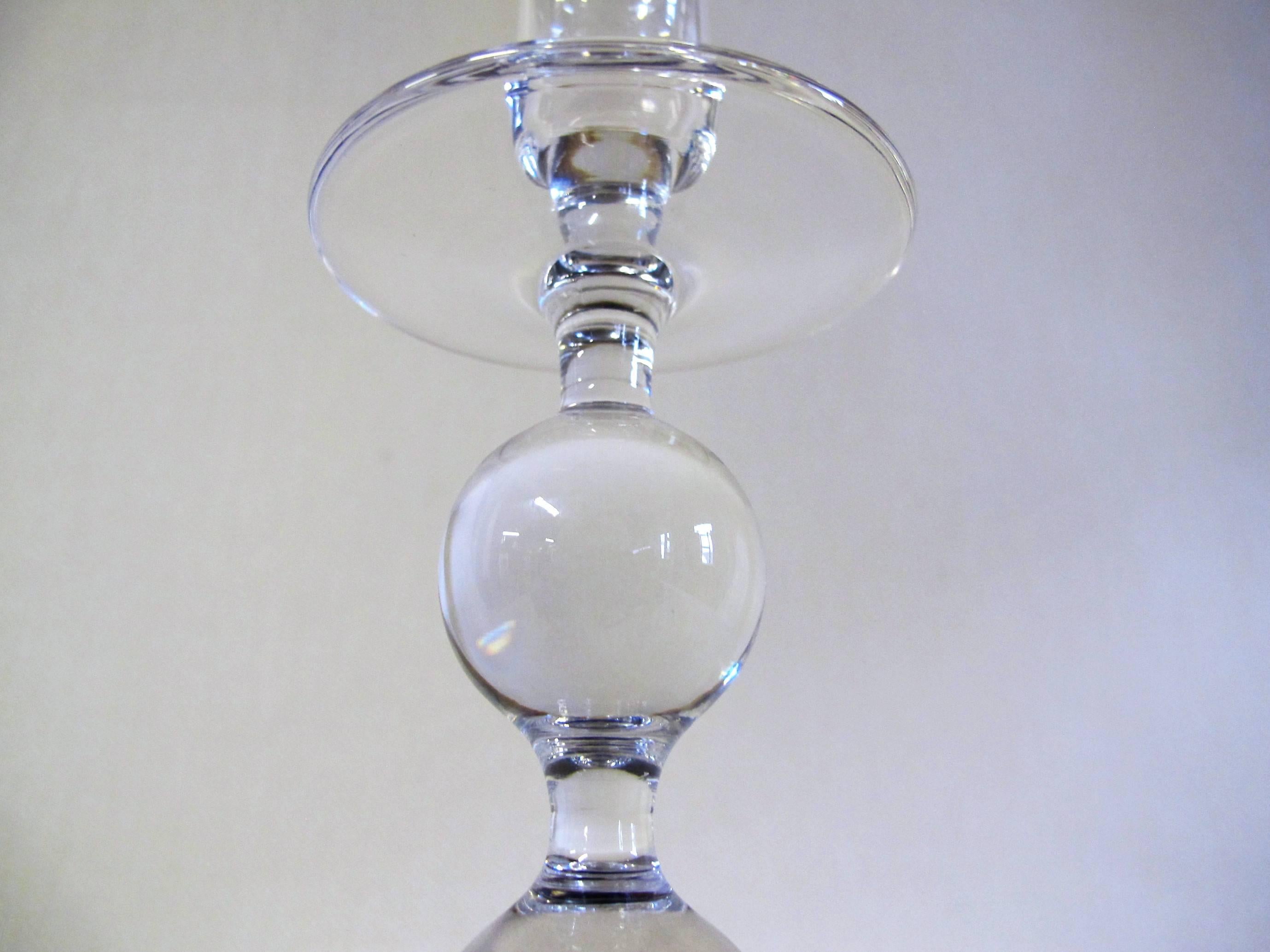 Mid-20th Century Crystal Candleholder, Designed by A. D. Copier for Royal Leerdam, 1963