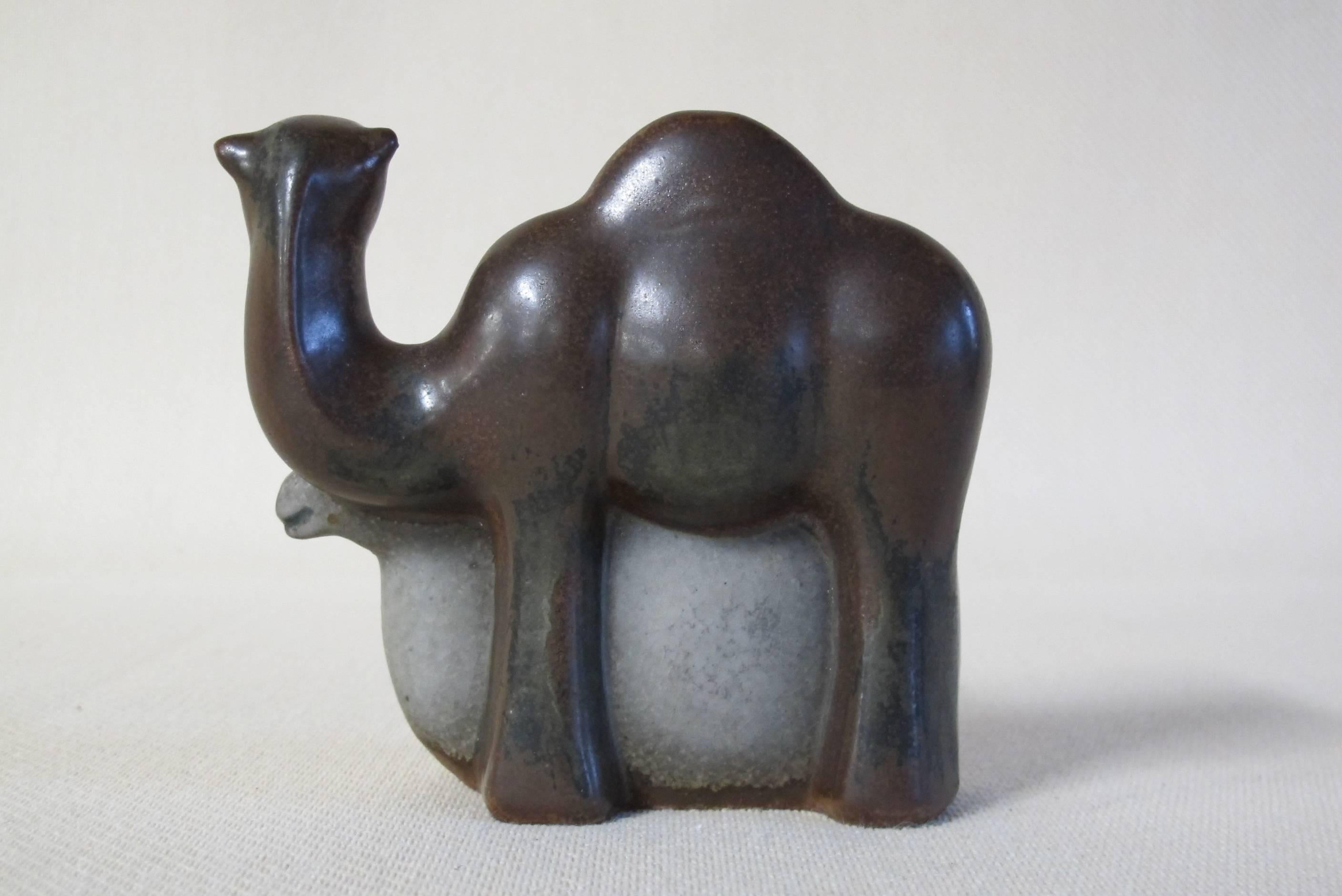 German Stoneware Sculpture of Two Dromedary / Camels by Emy Roeder, 1952 For Sale