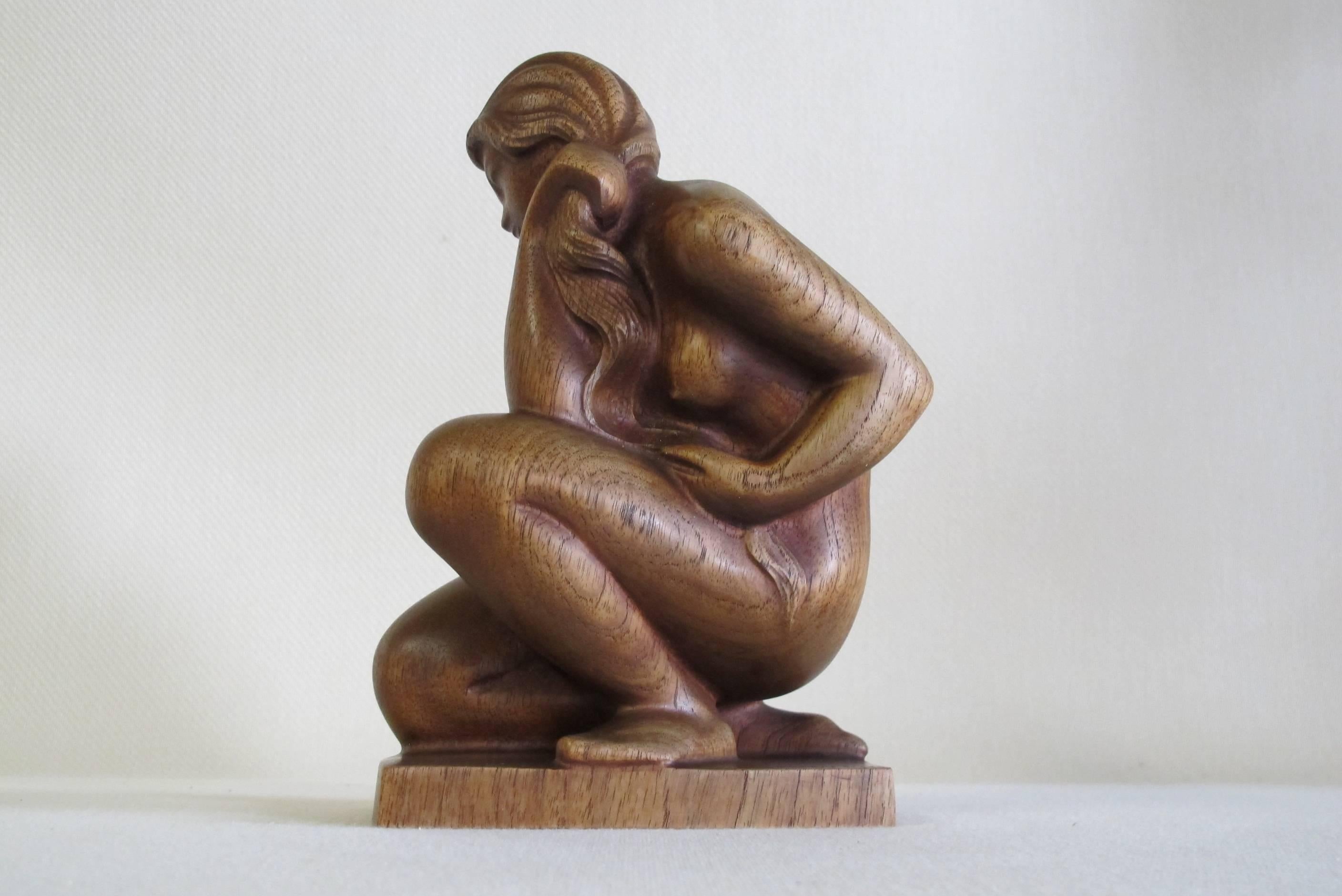Mid-Century Modern Kurt Harald Isenstein, 'Nude Seated Woman, ' Sculpture