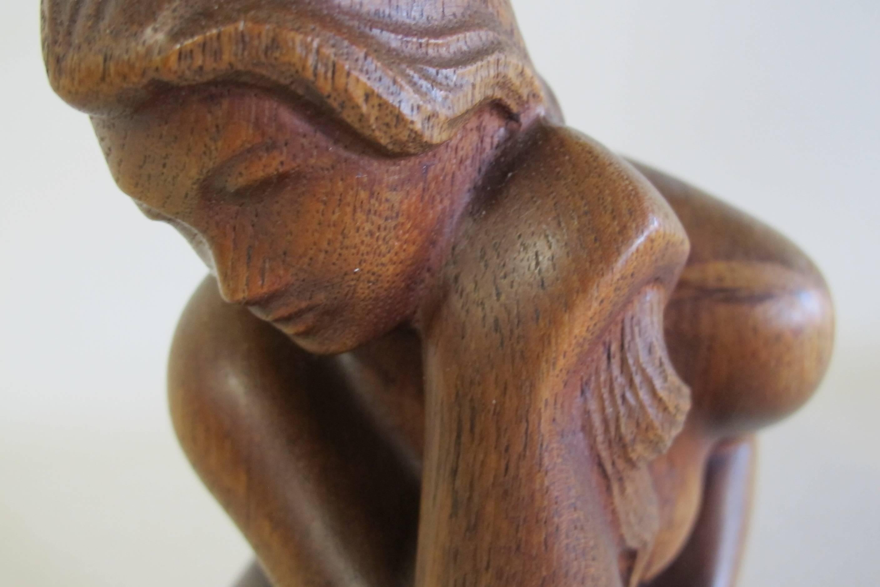 Teak Kurt Harald Isenstein, 'Nude Seated Woman, ' Sculpture