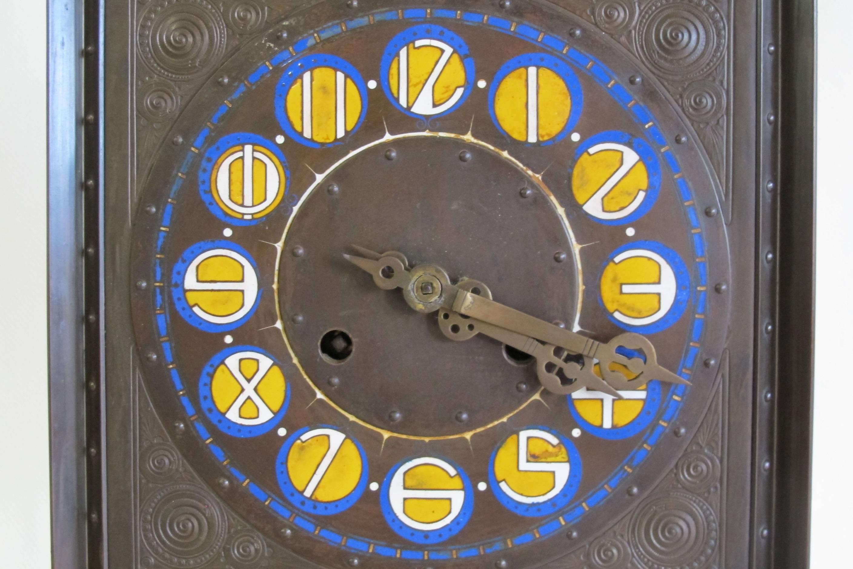 Art Deco Amsterdam School Clock by J.C. Stoffels, Executed by Onder Den Sint-Maarten