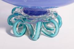 A.D. Copier and Lino Tagliapietra, One-off Blue Art Glass Bowl 'Tazza'