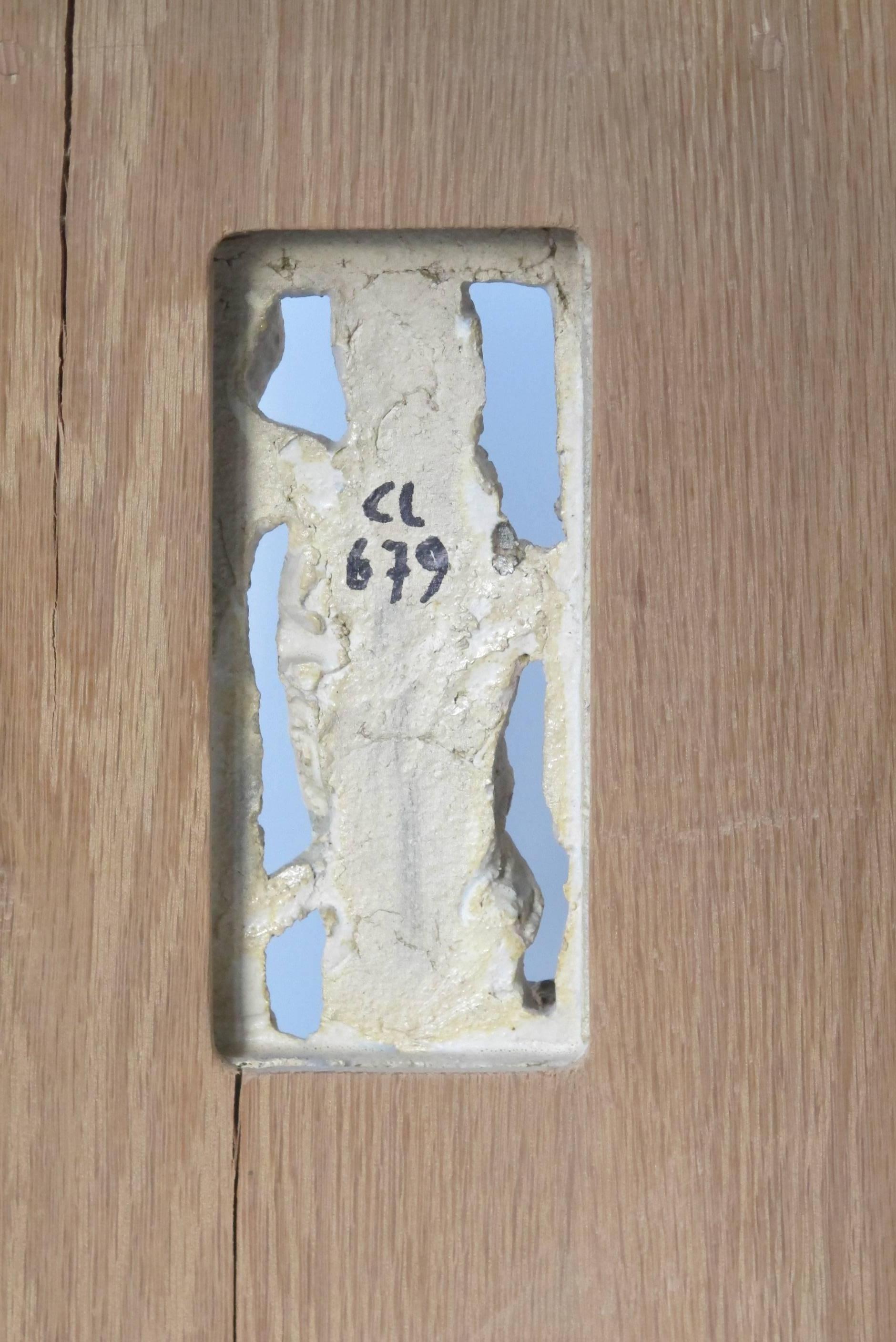 Late 20th Century Lies Cosijn, Stoneware Triptych on Wooden Boards, 1997 For Sale