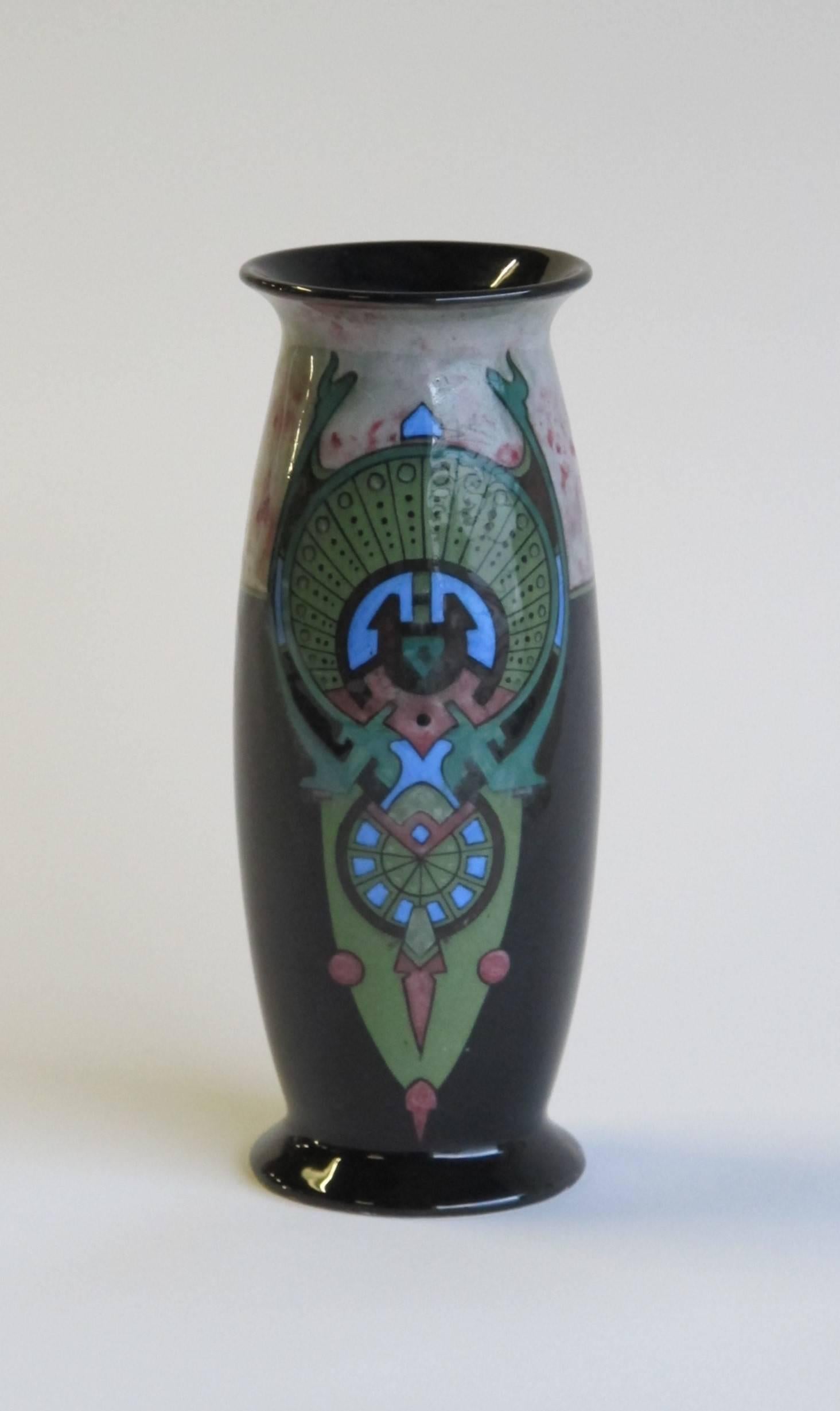 Dutch Art Nouveau Vase by Henri Breetvelt for Porceleinfabriek 'De Kroon' For Sale 3