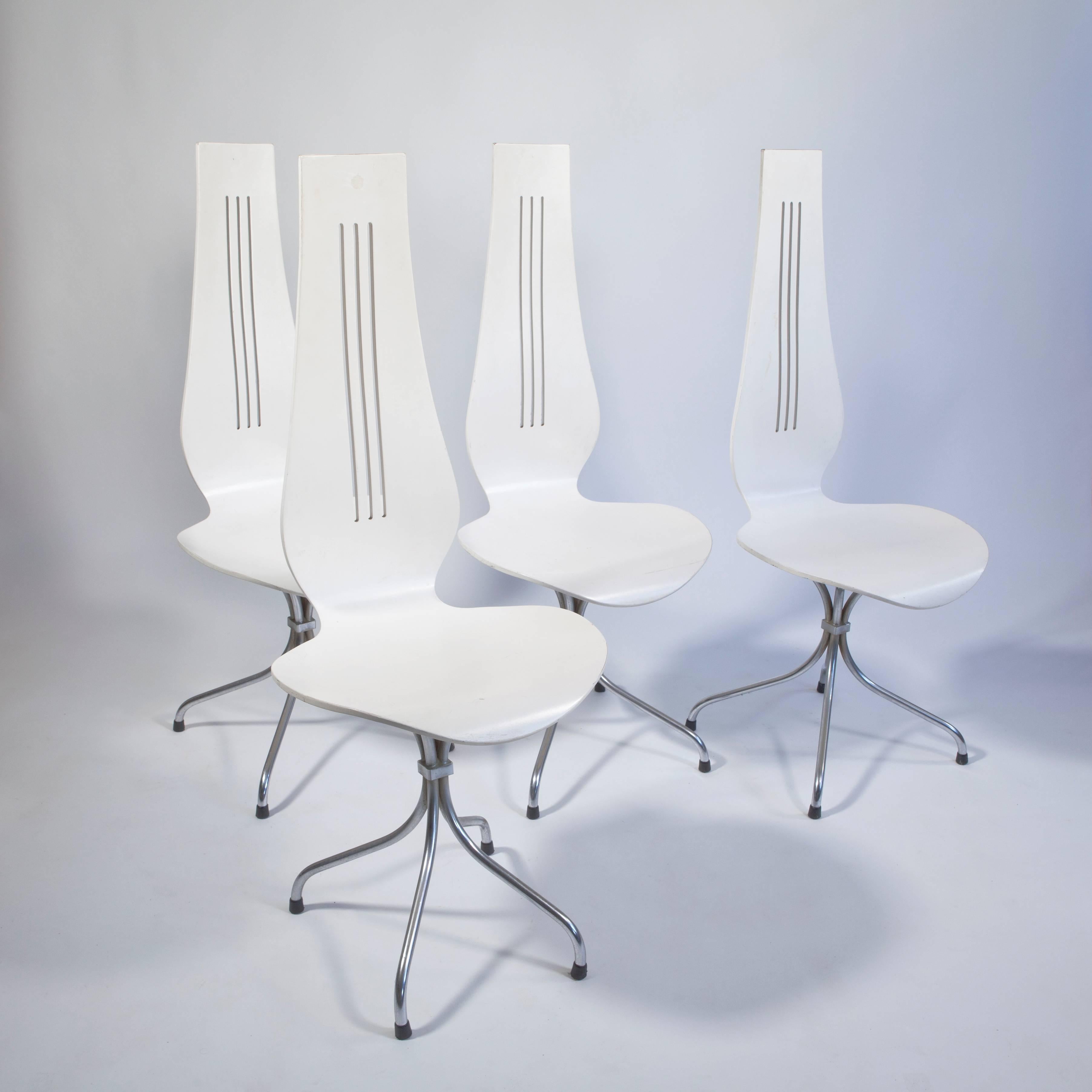 Mid-20th Century Vintage Design Chairs 'Lyre' by Theo Häberli, 1960 For Sale