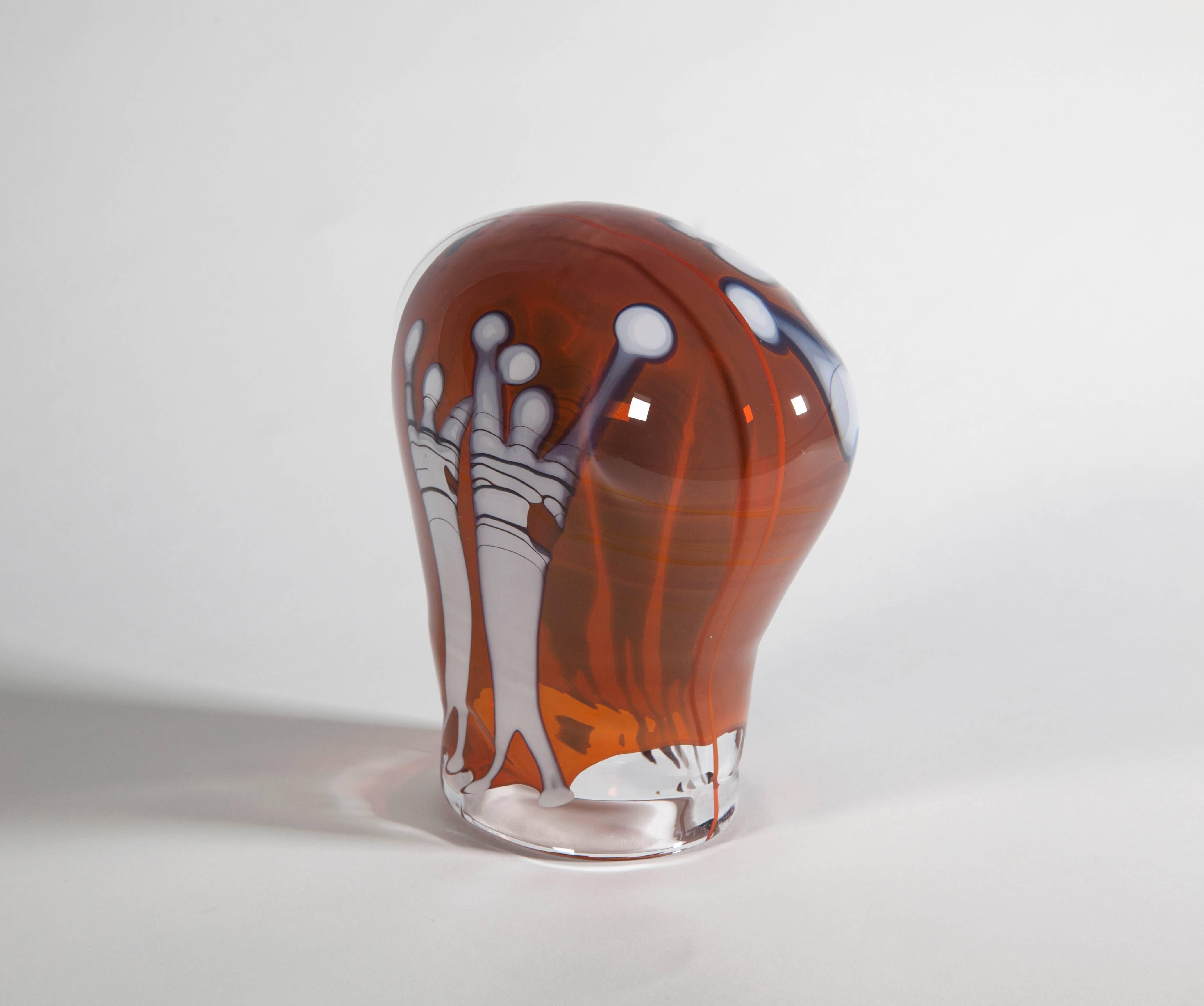 Unique Studio Glass Object by Sybren Valkema, Executed at Studio Wilke Adolfsson In Excellent Condition For Sale In Amstelveen, NL